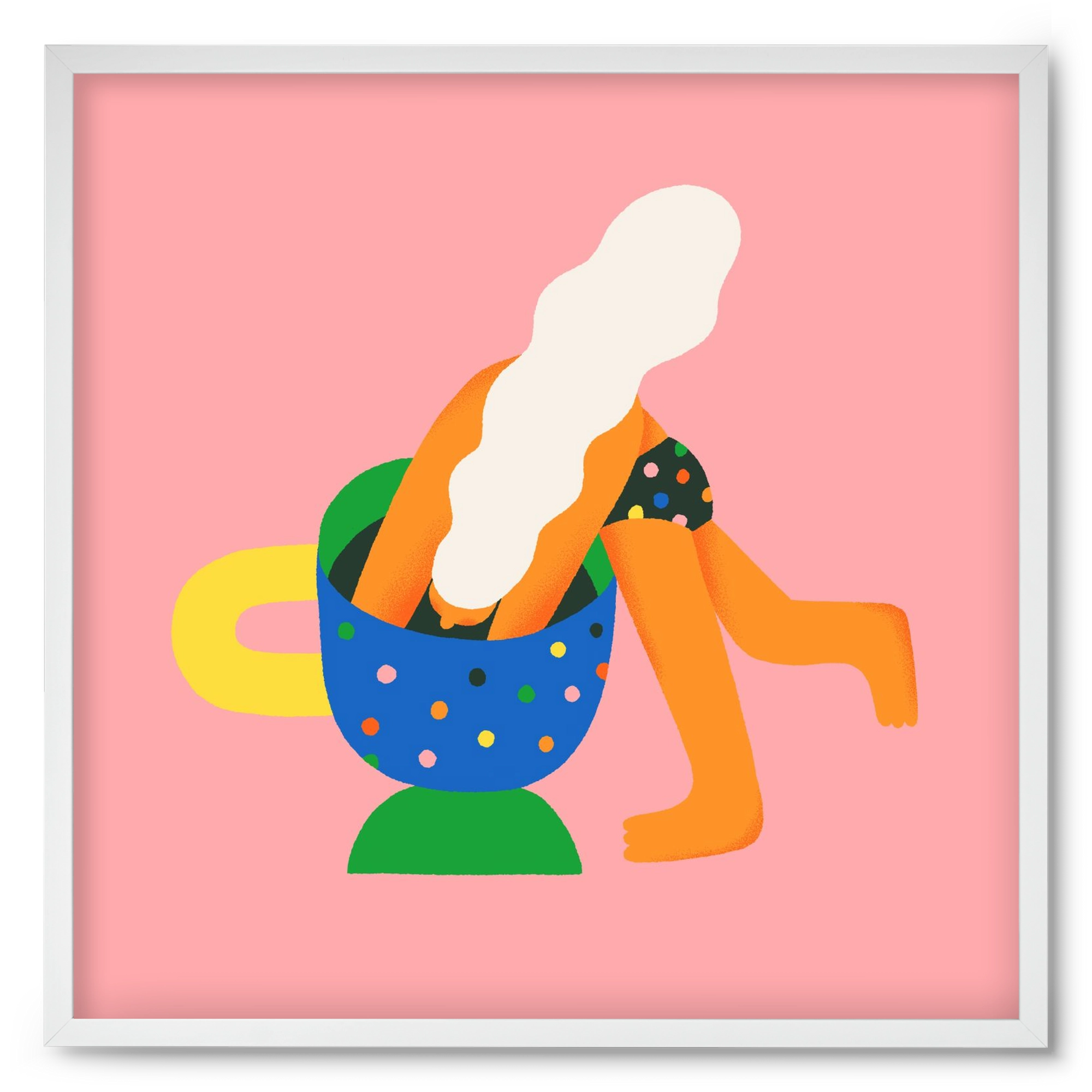 Coffee Time, 50x50 cm (50x50 cm), Fehér keret