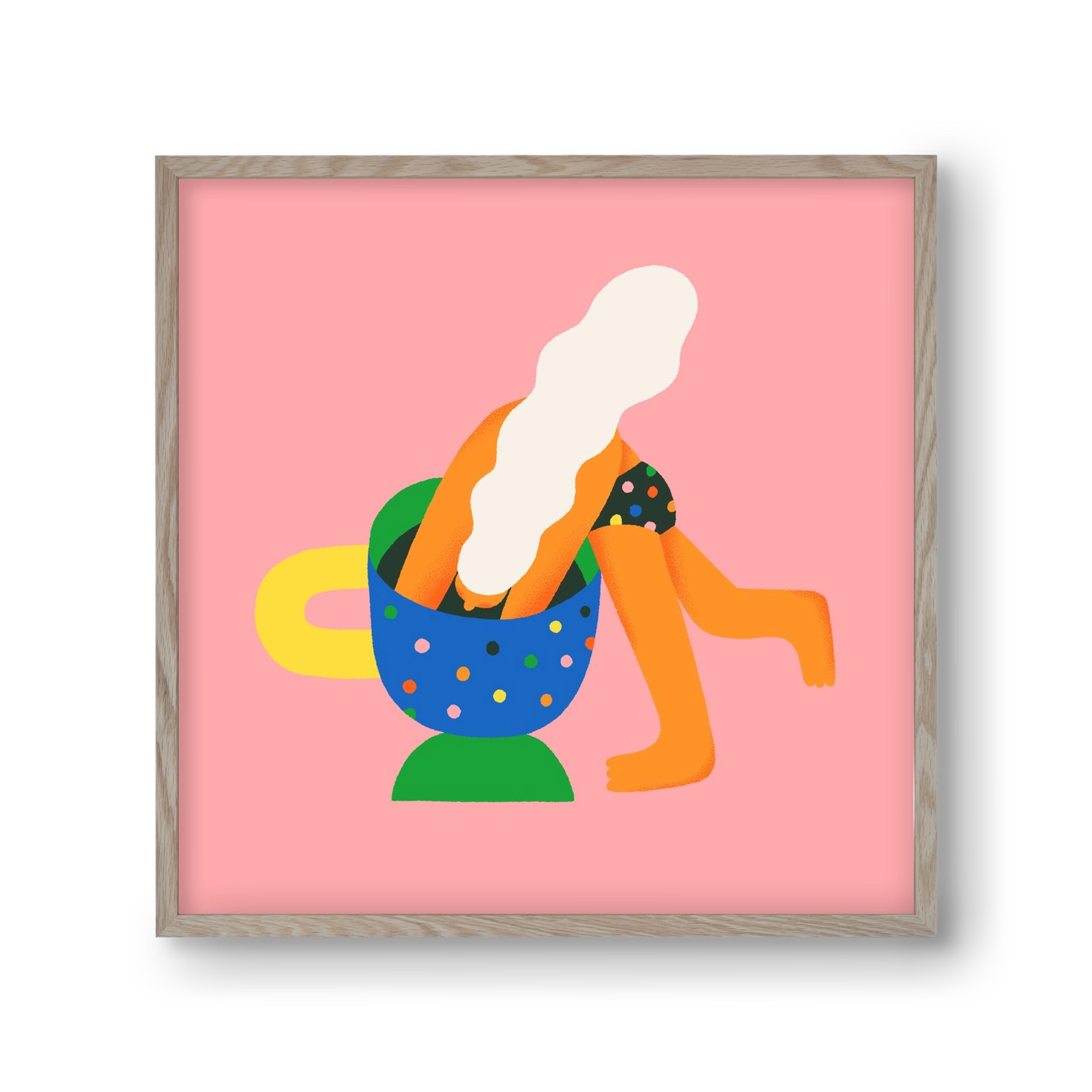 Coffee Time, 30x30 cm (30x30 cm), Tölgy keret