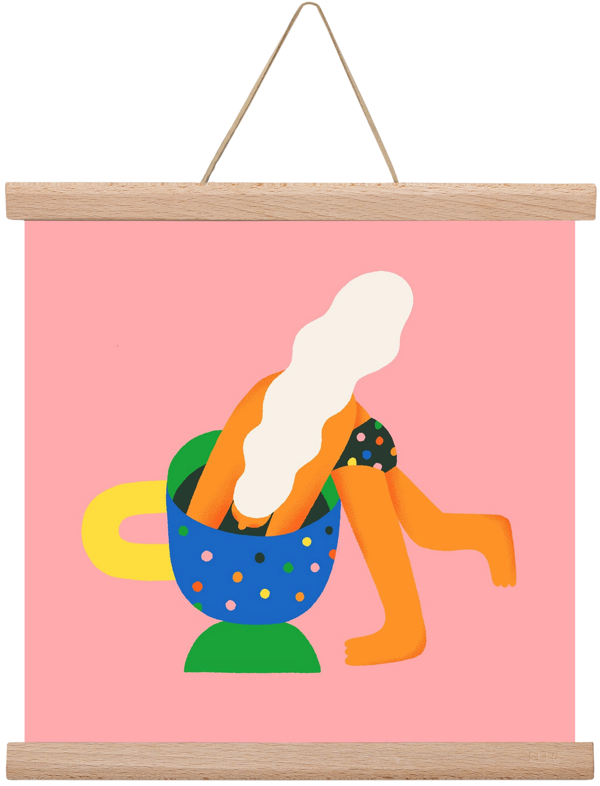 Coffee Time, 30x30 cm (30x30 cm), Tölgy akasztó