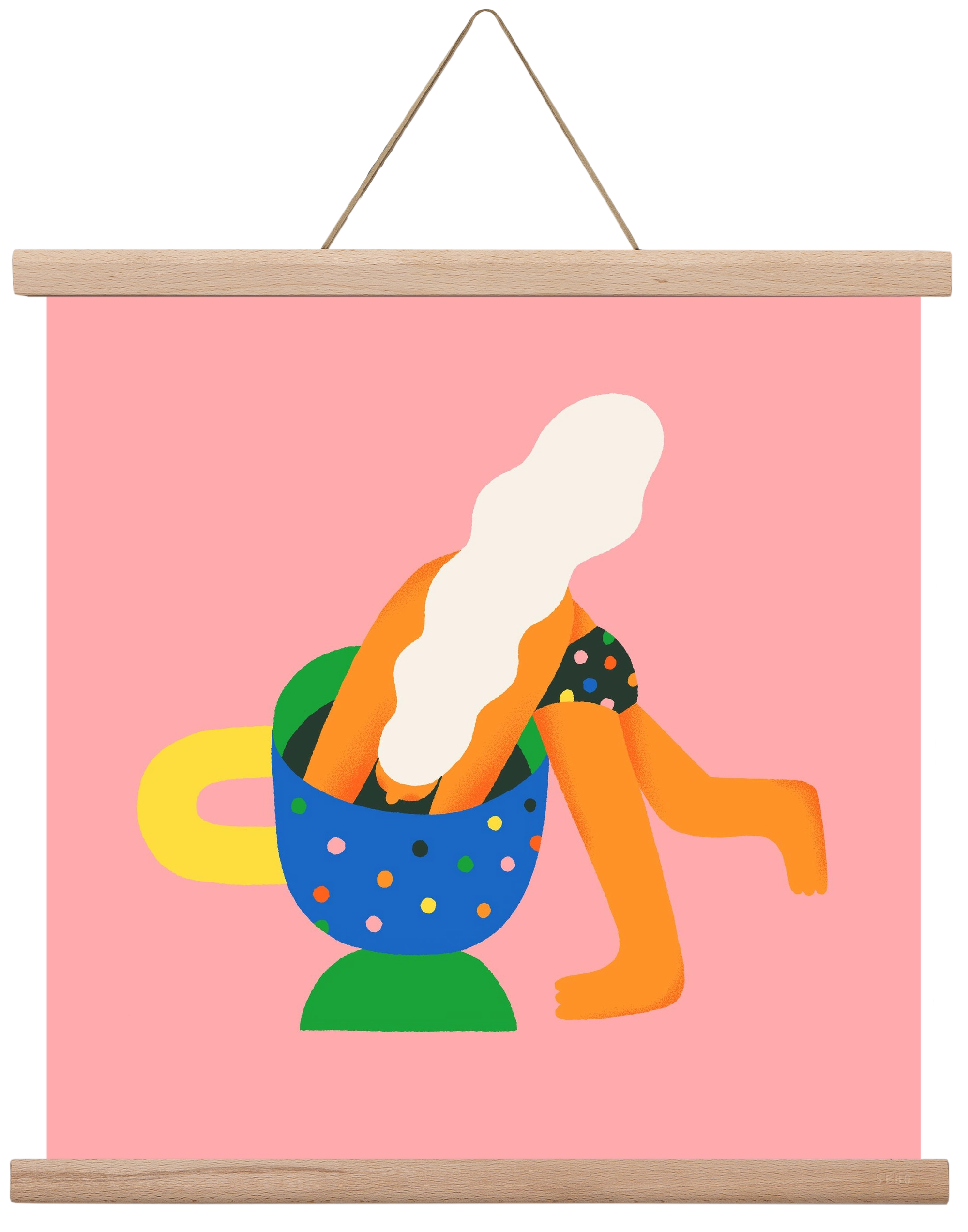 Coffee Time, 40x40 cm (40x40 cm), Tölgy akasztó