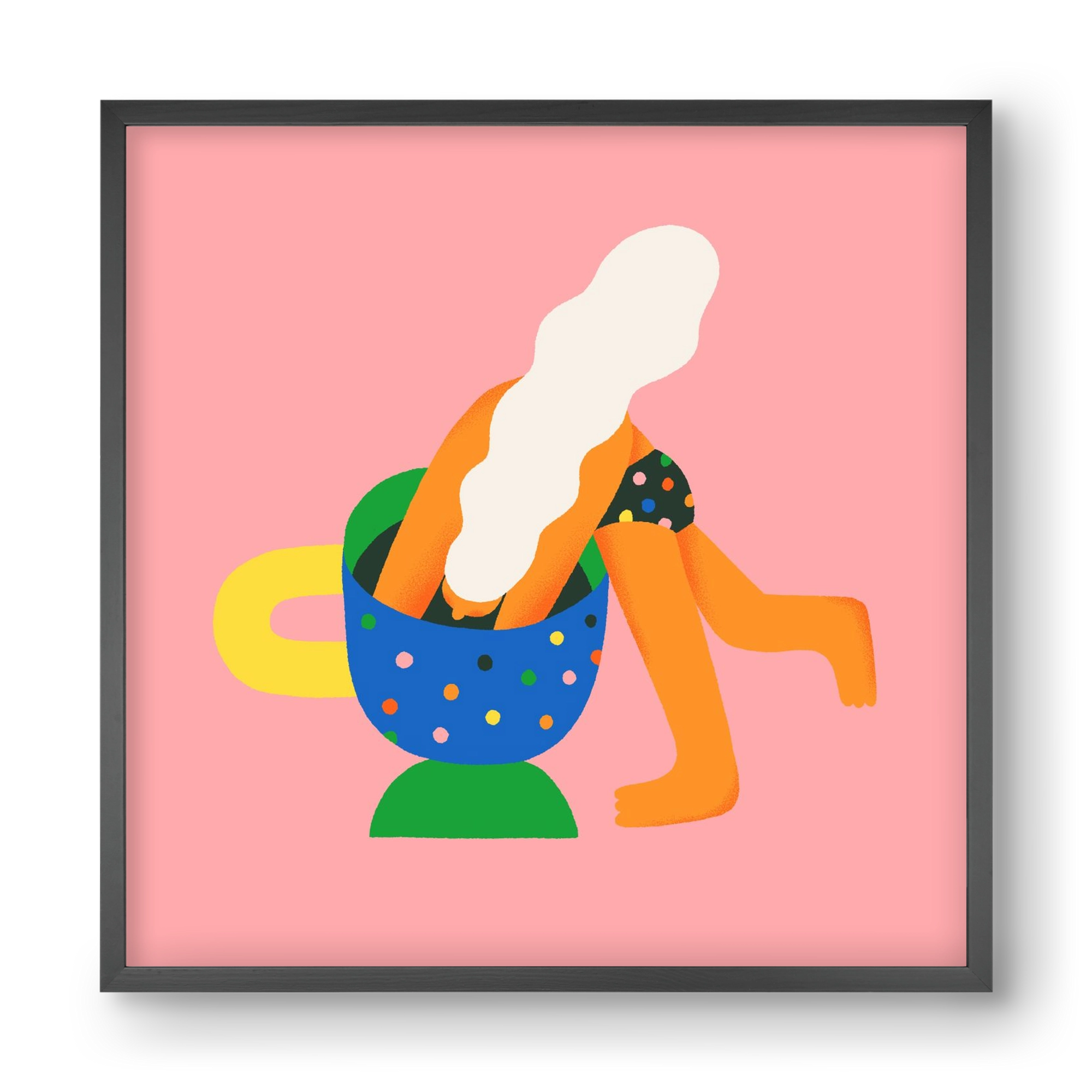 Coffee Time, 40x40 cm (40x40 cm), Fekete keret