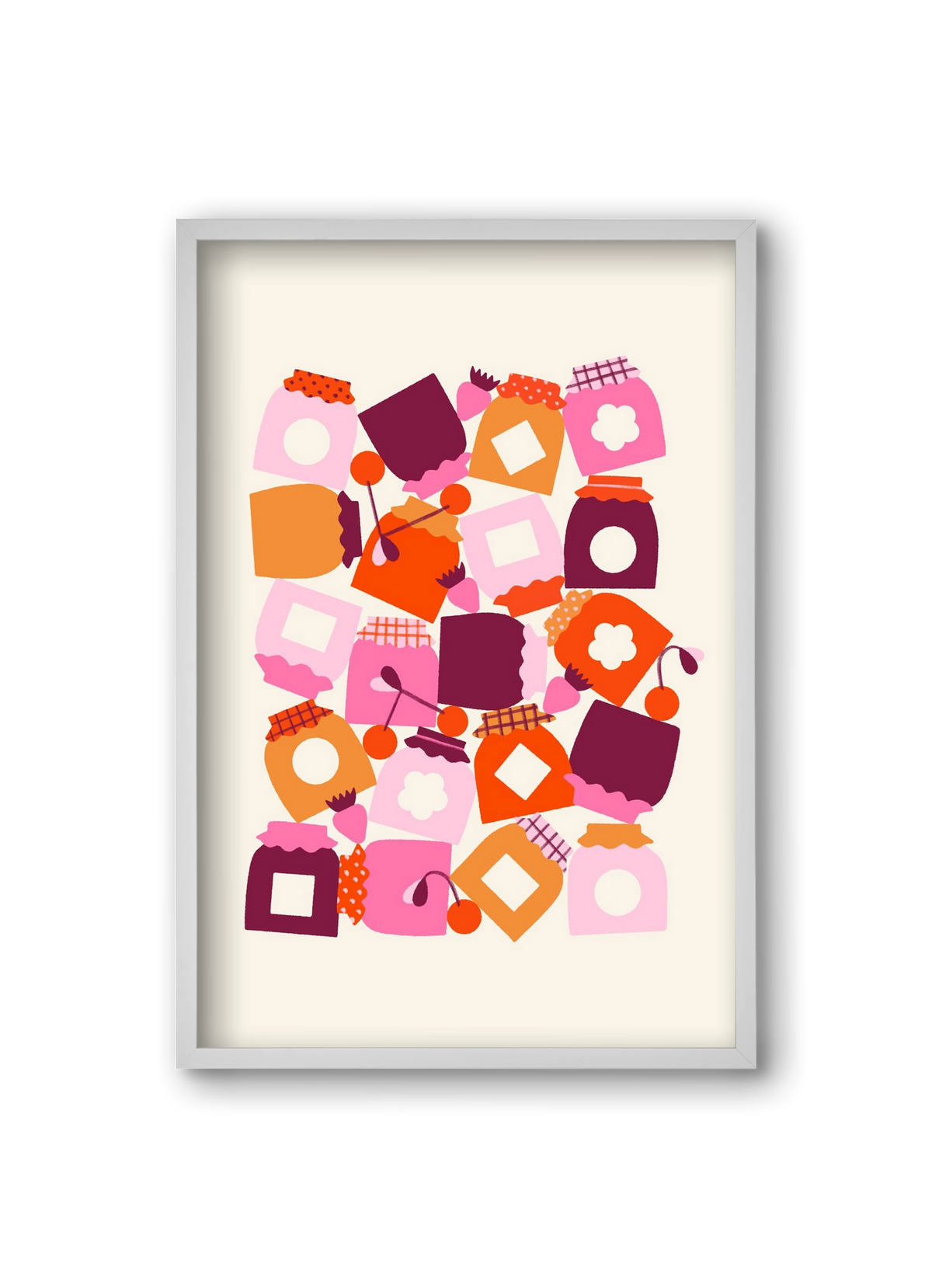 I Love Jam, 20x30 cm (20x30 cm), Fehér keret