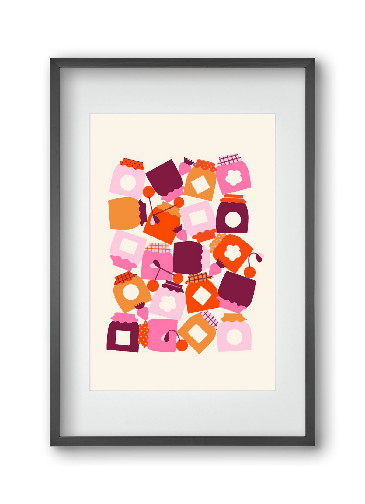 I Love Jam, 30x45 cm (20x30 cm), Fekete keret, paszpartuval