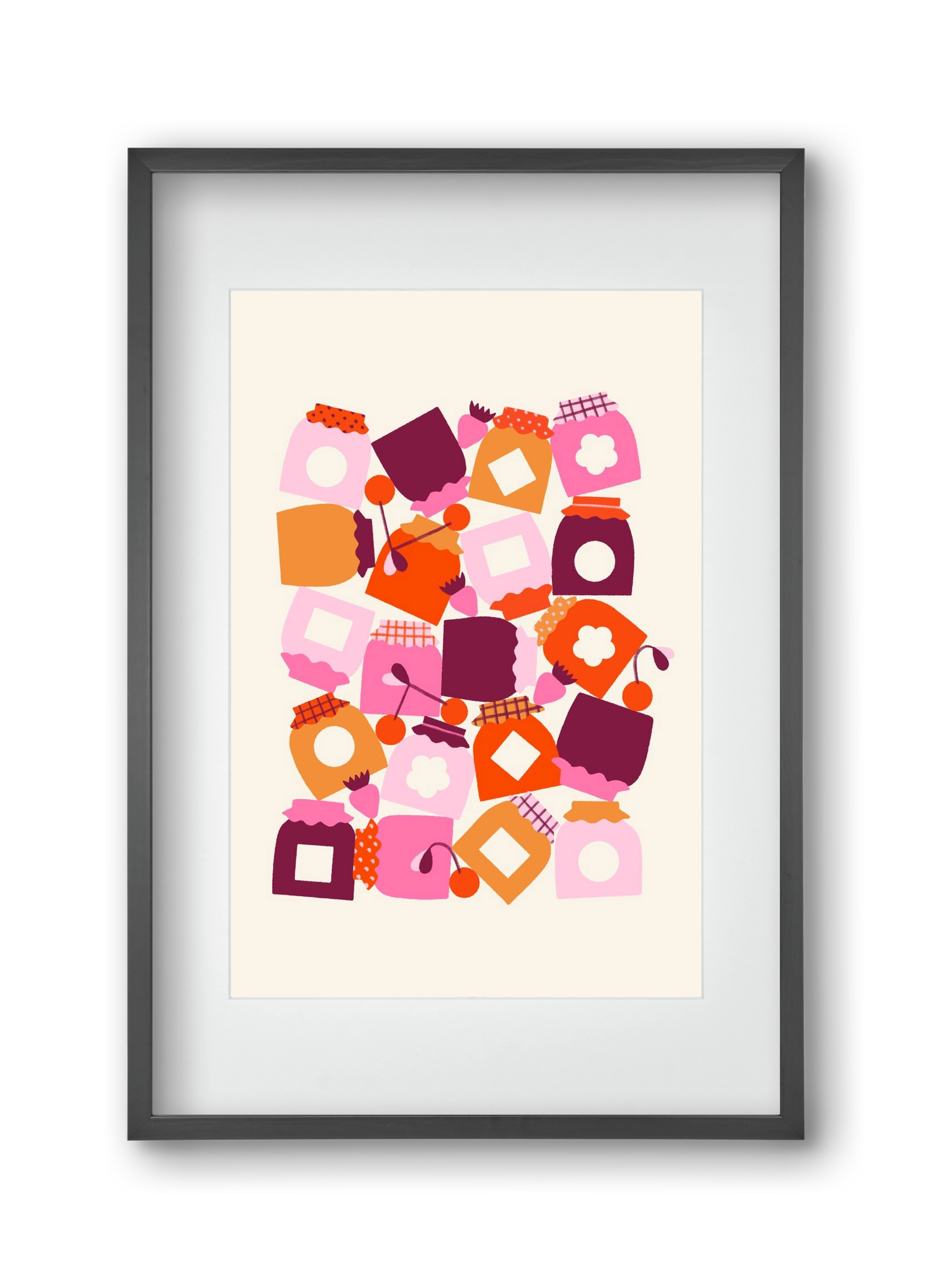 I Love Jam, 30x45 cm (20x30 cm), Fekete keret, paszpartuval