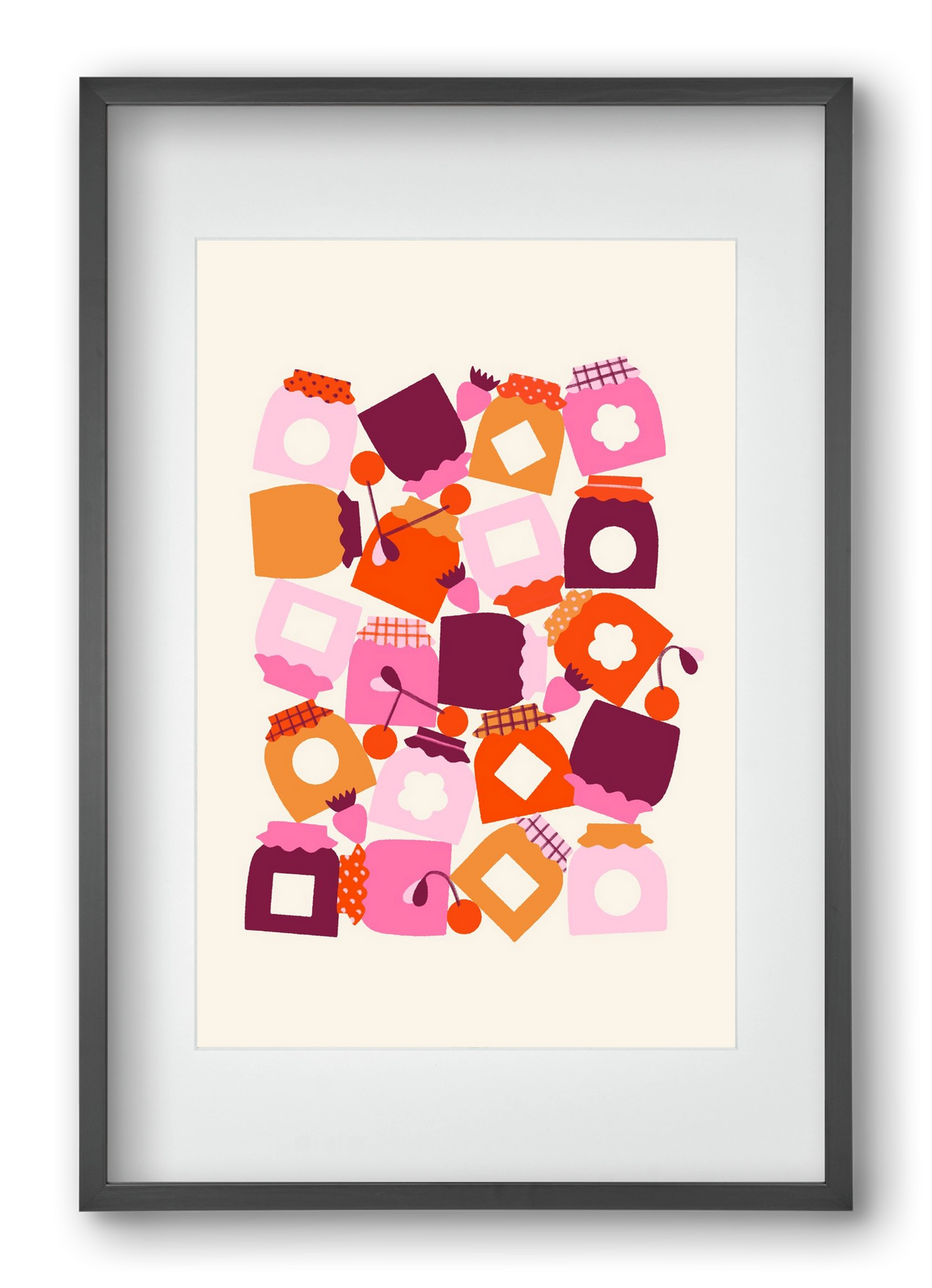 I Love Jam, 40x60 cm (30x45 cm), Fekete keret, paszpartuval