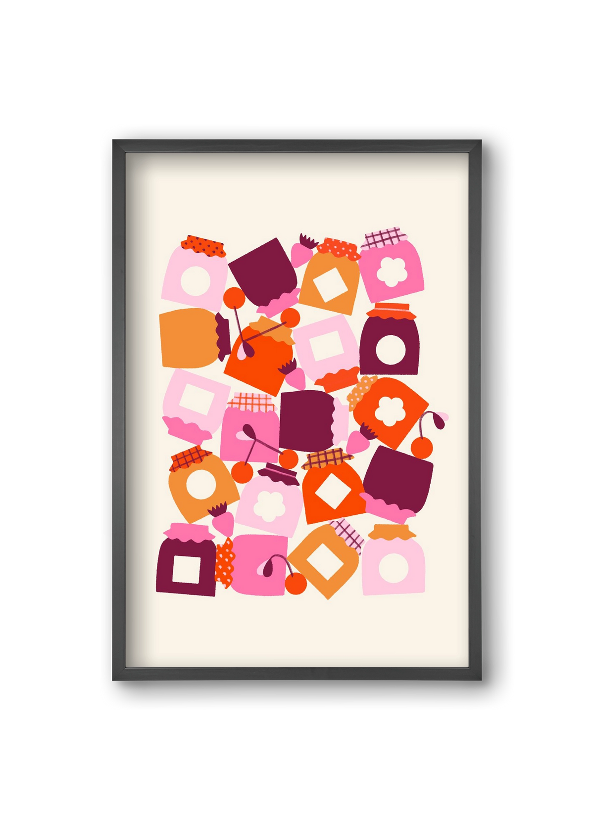 I Love Jam, 20x30 cm (20x30 cm), Fekete keret