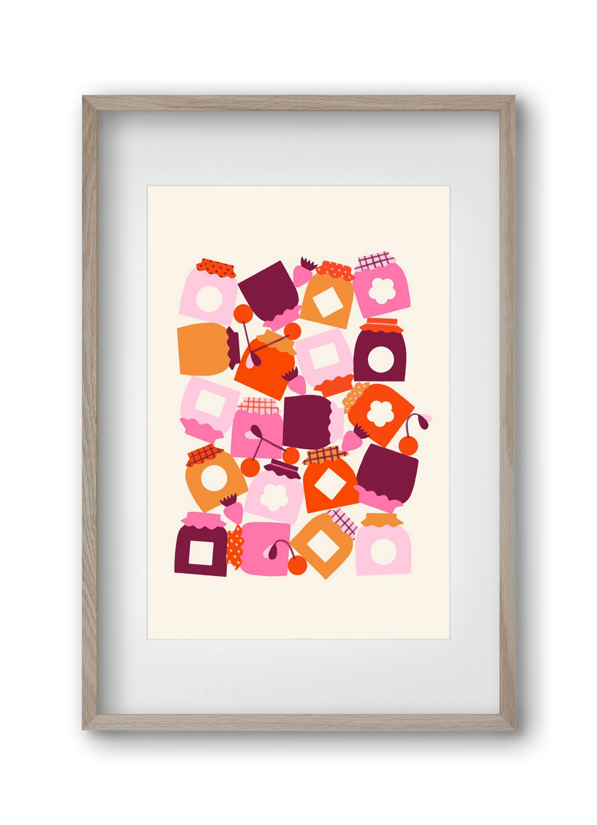 I Love Jam, 30x45 cm (20x30 cm), Tölgy keret, paszpartuval