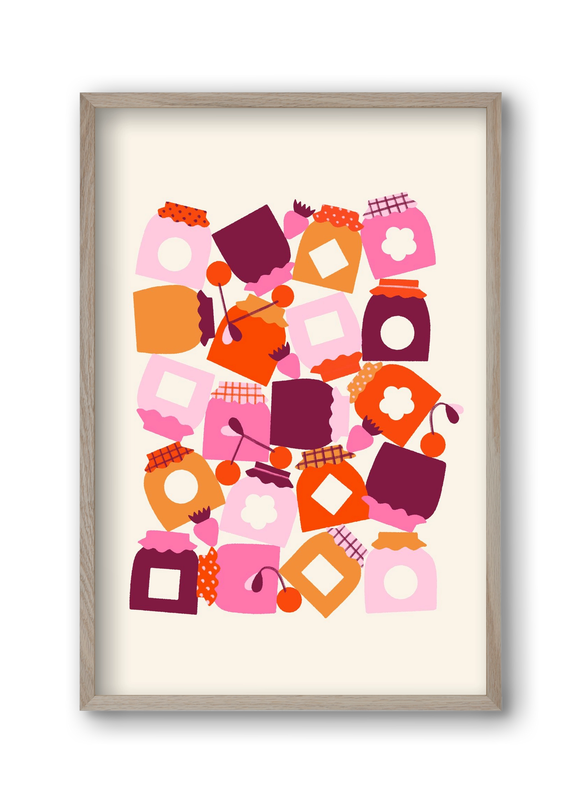 I Love Jam, 30x45 cm (30x45 cm), Tölgy keret