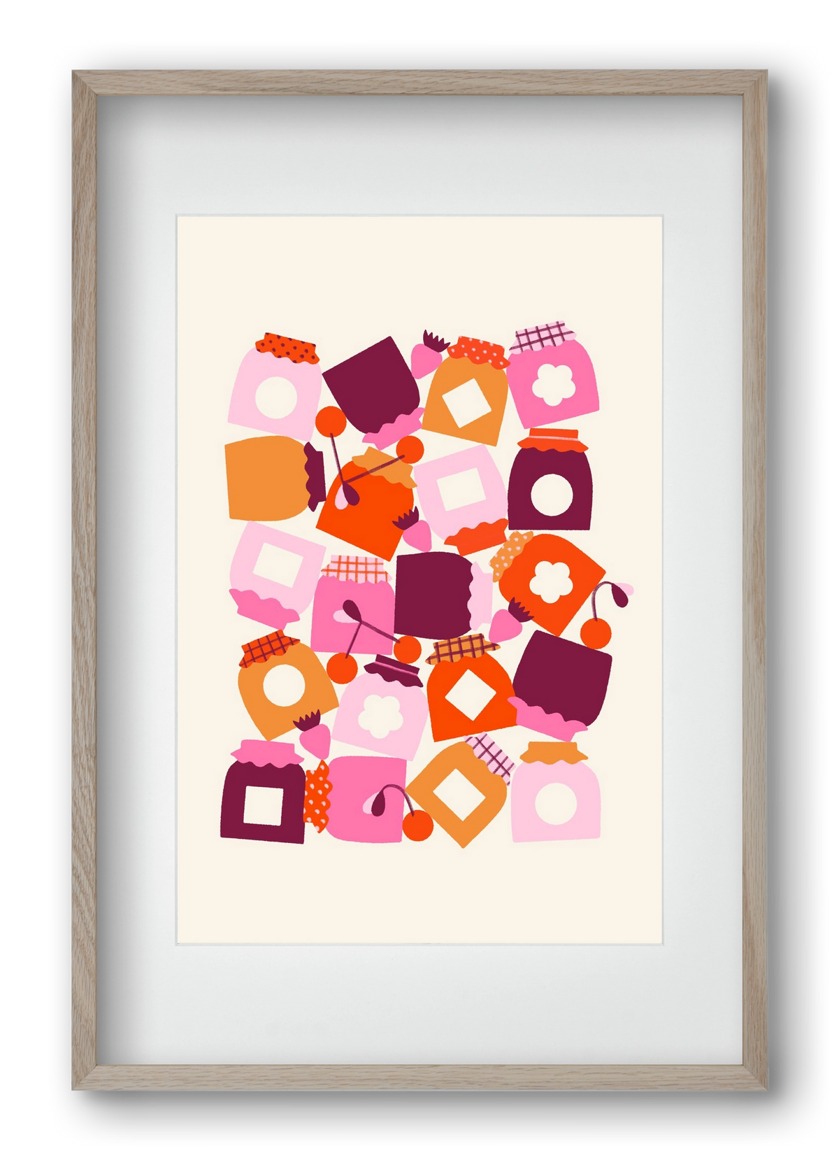 I Love Jam, 40x60 cm (30x45 cm), Tölgy keret, paszpartuval