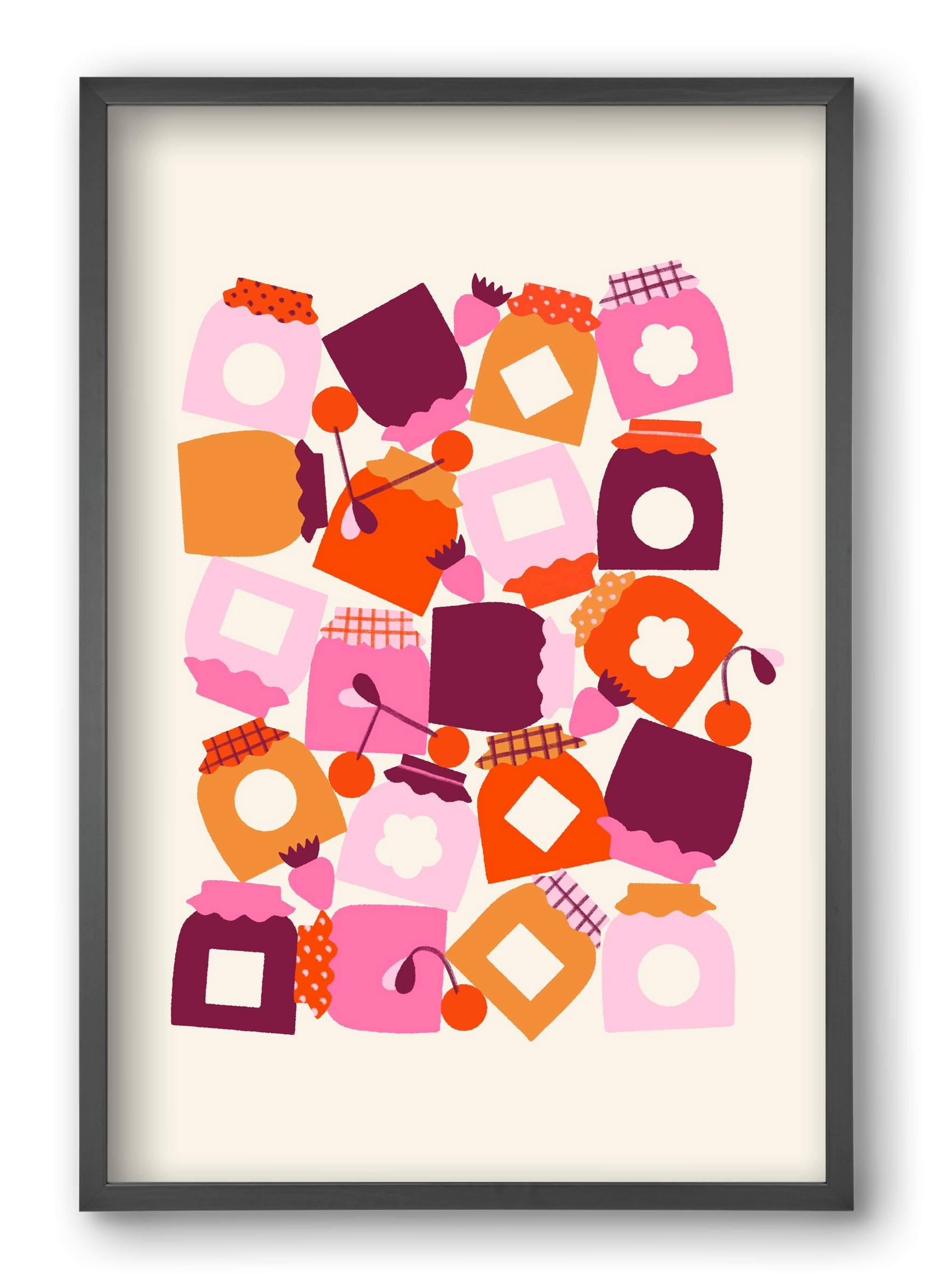 I Love Jam, 40x60 cm (40x60 cm), Fekete keret