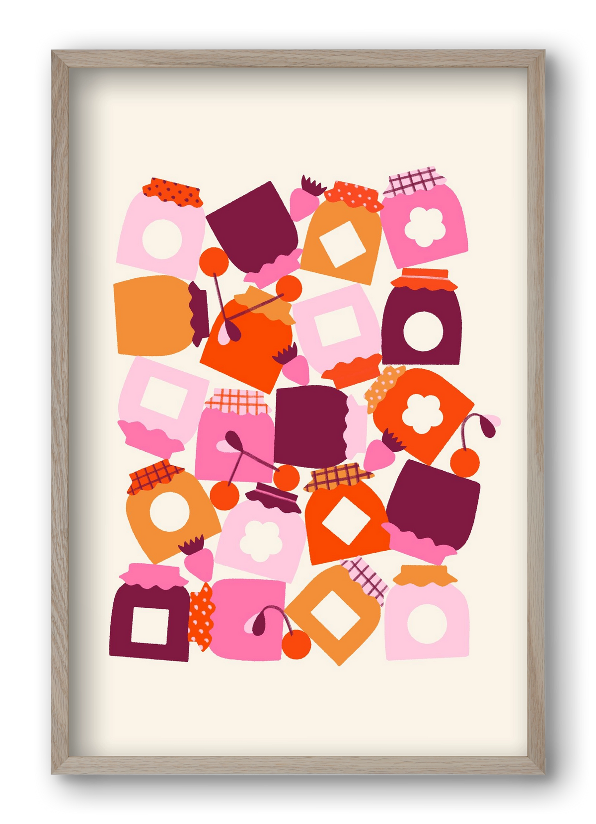 I Love Jam, 40x60 cm (40x60 cm), Tölgy keret