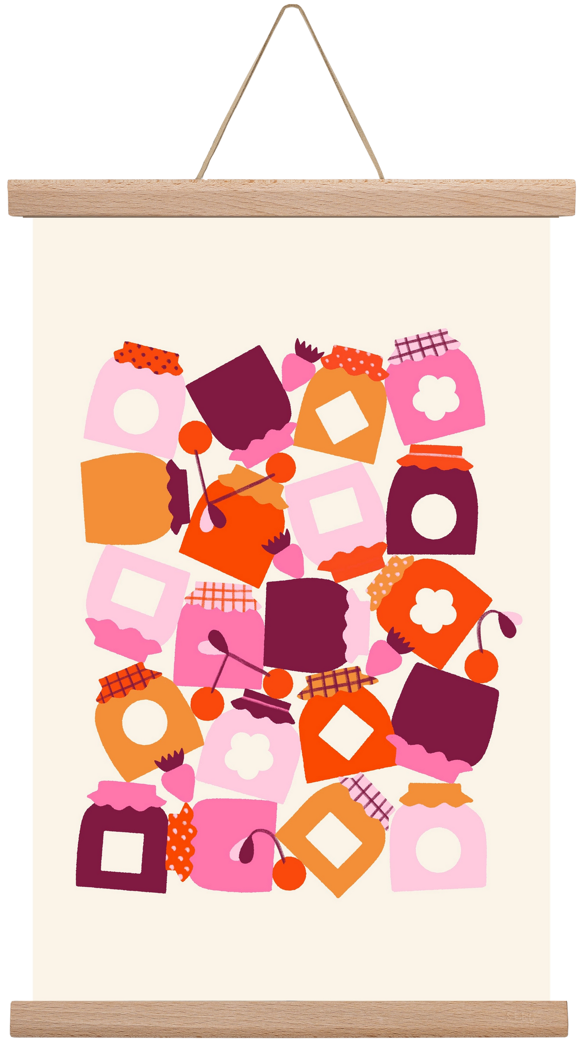 I Love Jam, 30x45 cm (30x45 cm), Tölgy akasztó