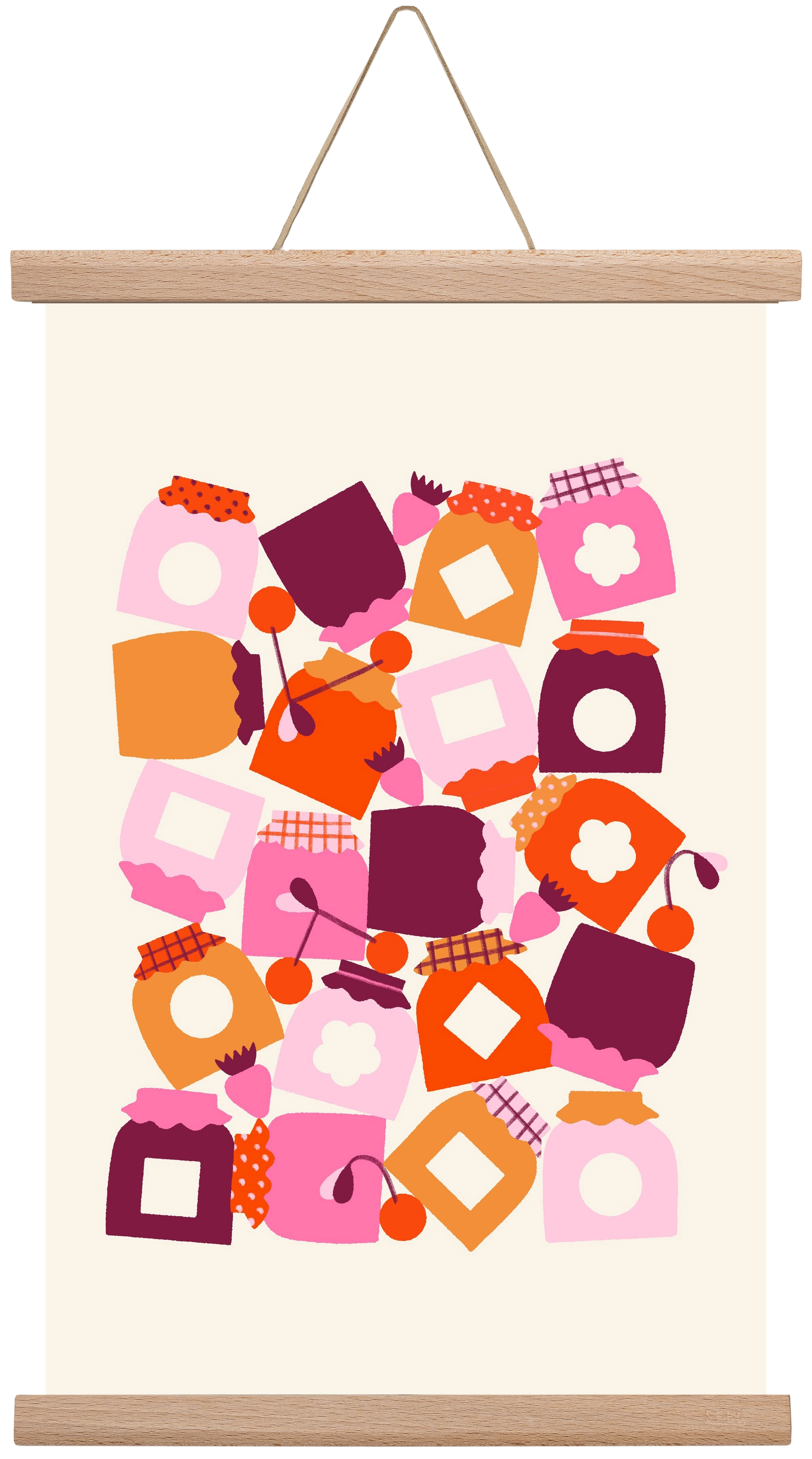 I Love Jam, 30x45 cm (30x45 cm), Tölgy akasztó