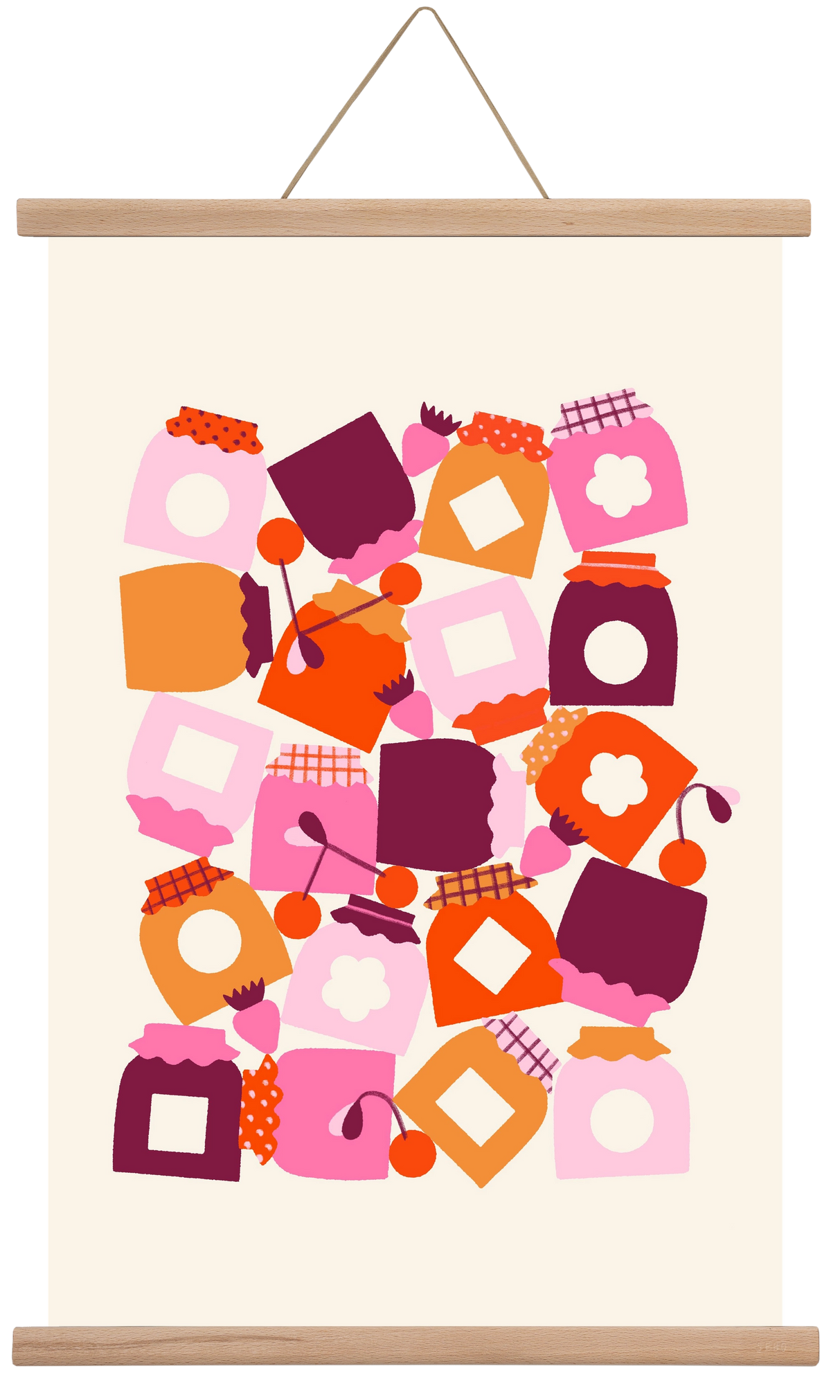 I Love Jam, 40x60 cm (40x60 cm), Tölgy akasztó