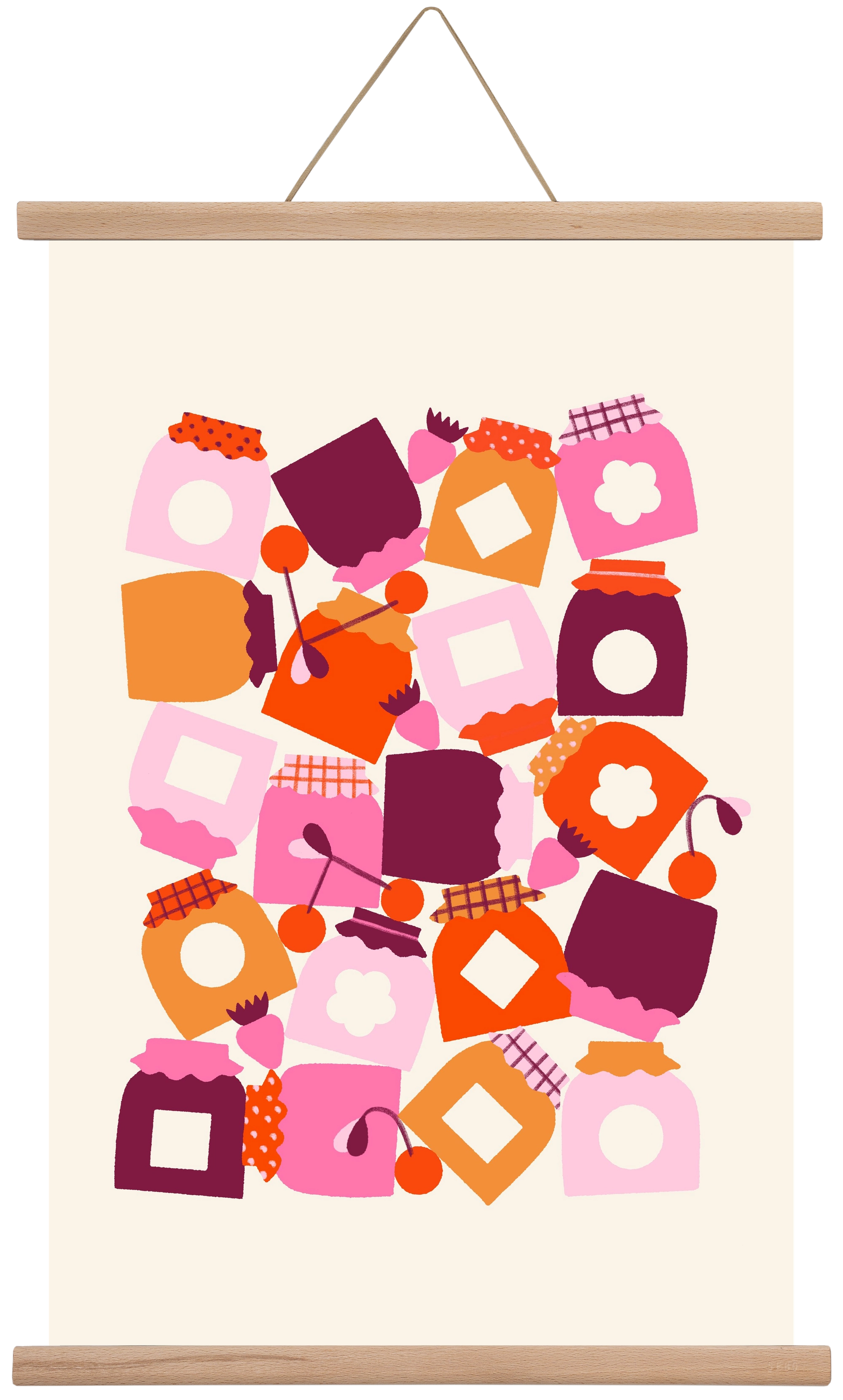 I Love Jam, 40x60 cm (40x60 cm), Tölgy akasztó