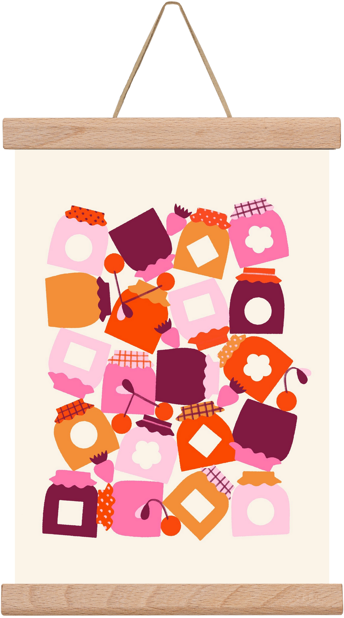 I Love Jam, 20x30 cm (20x30 cm), Tölgy akasztó