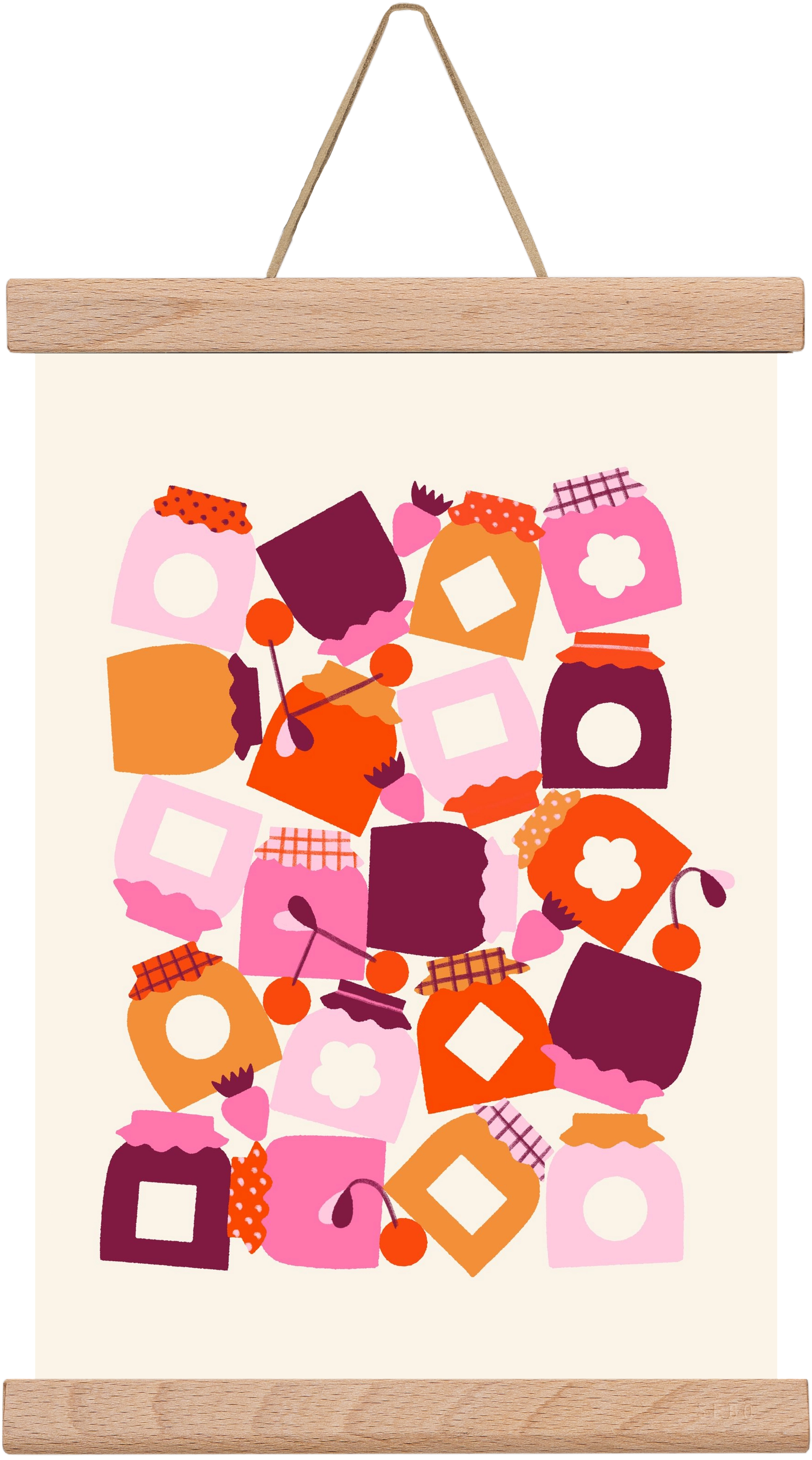 I Love Jam, 20x30 cm (20x30 cm), Tölgy akasztó