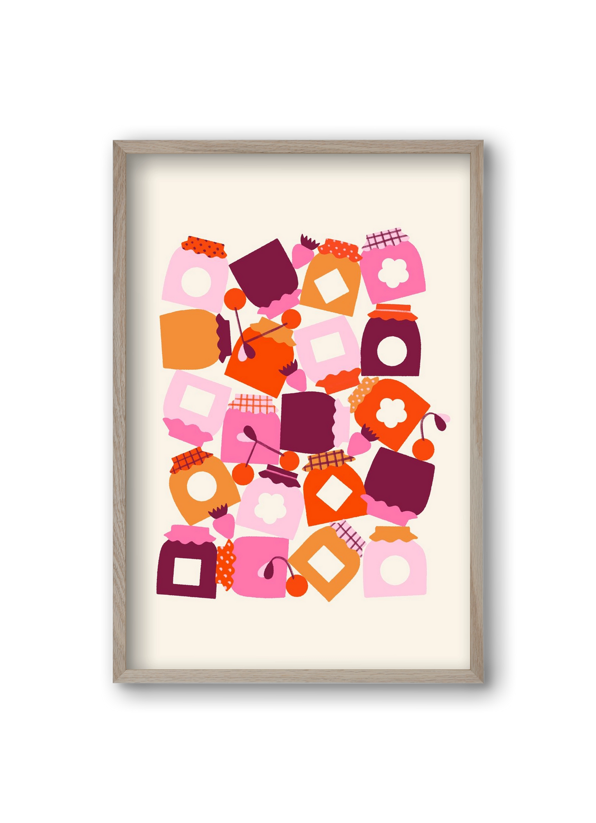 I Love Jam, 20x30 cm (20x30 cm), Tölgy keret