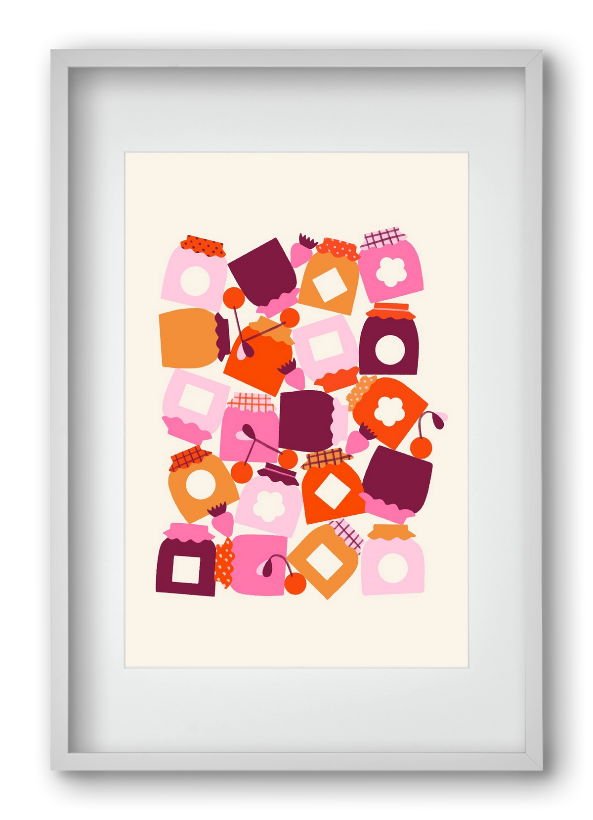 I Love Jam, 40x60 cm (30x45 cm), Fehér keret, paszpartuval