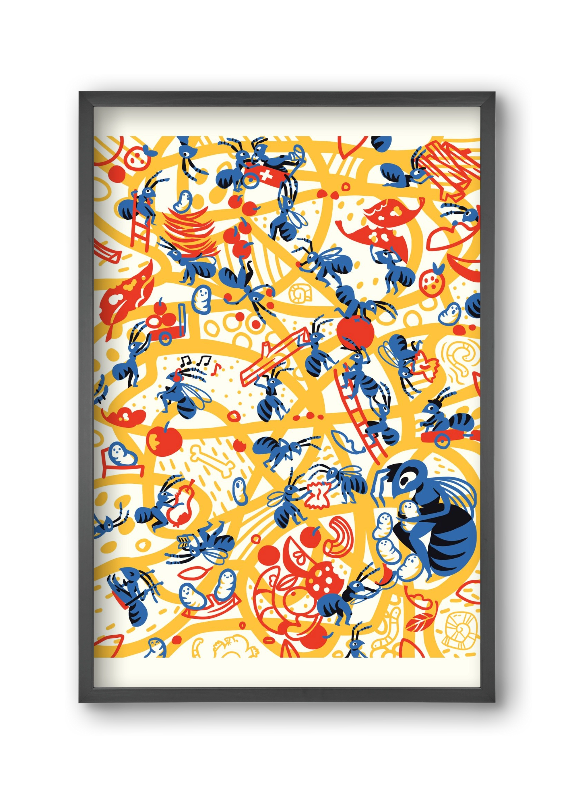 Hangyaboly, 30x45 cm (30x45 cm), Fekete keret