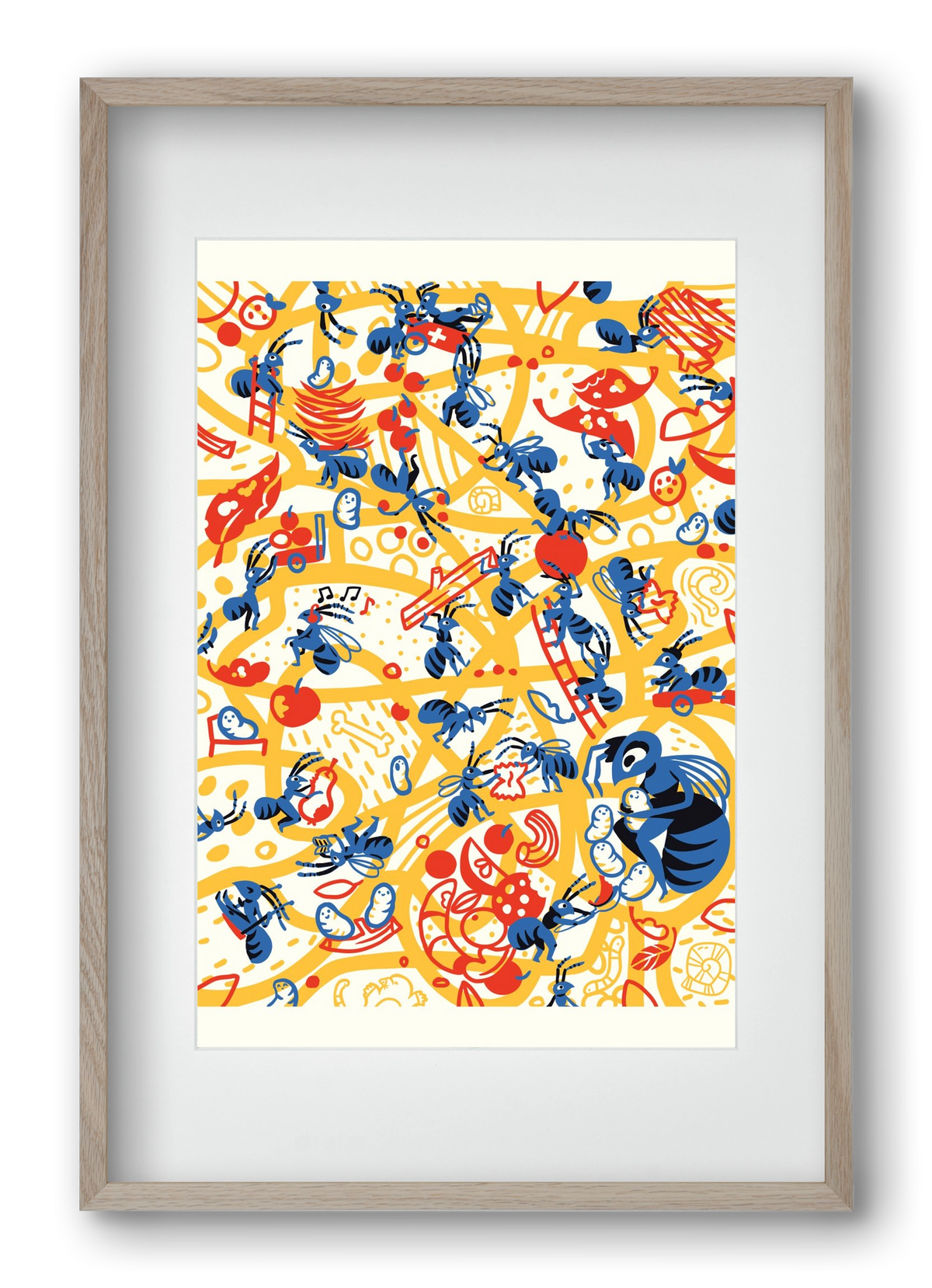 Hangyaboly, 40x60 cm (30x45 cm), Tölgy keret, paszpartuval