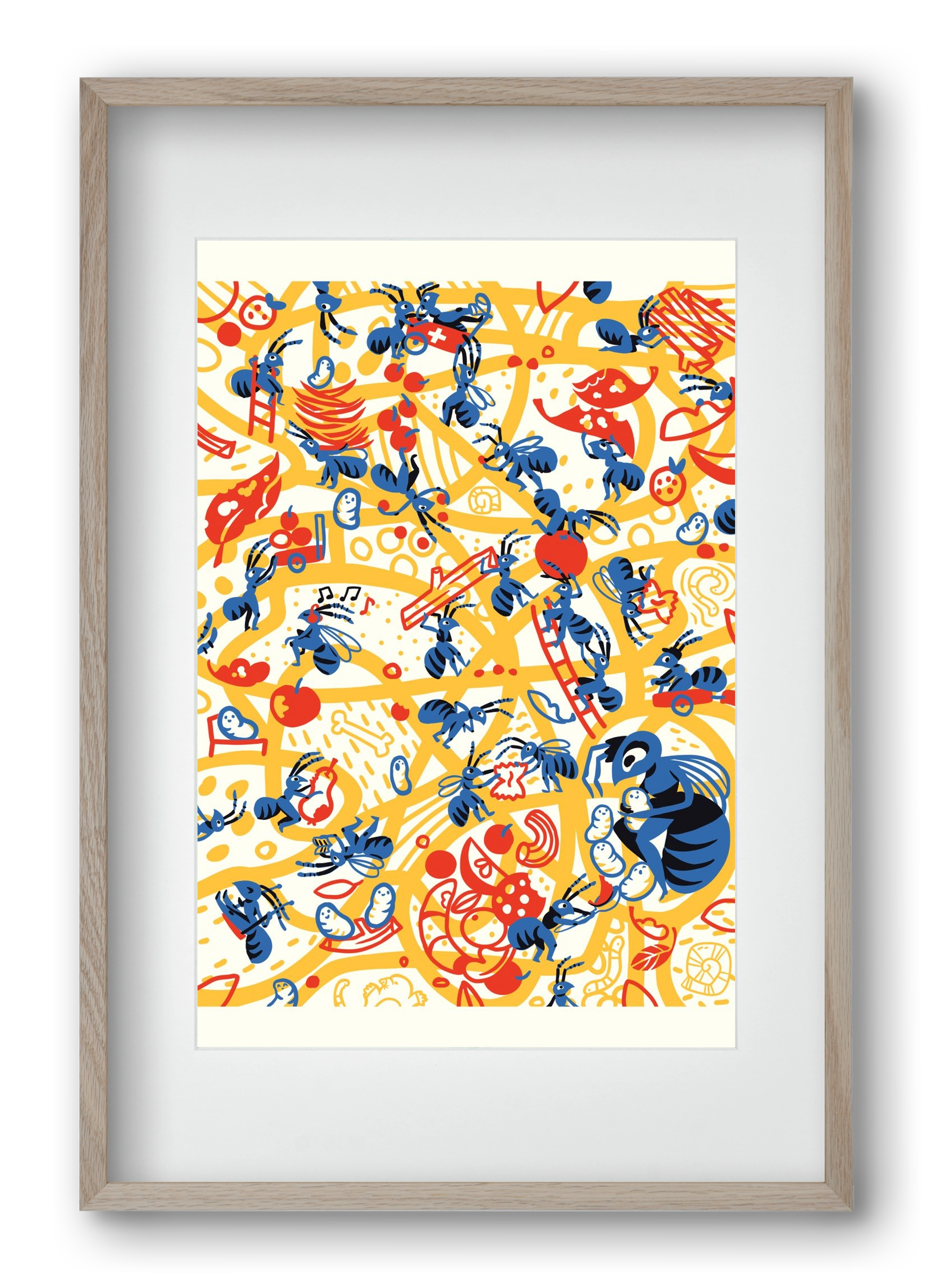 Hangyaboly, 40x60 cm (30x45 cm), Tölgy keret, paszpartuval