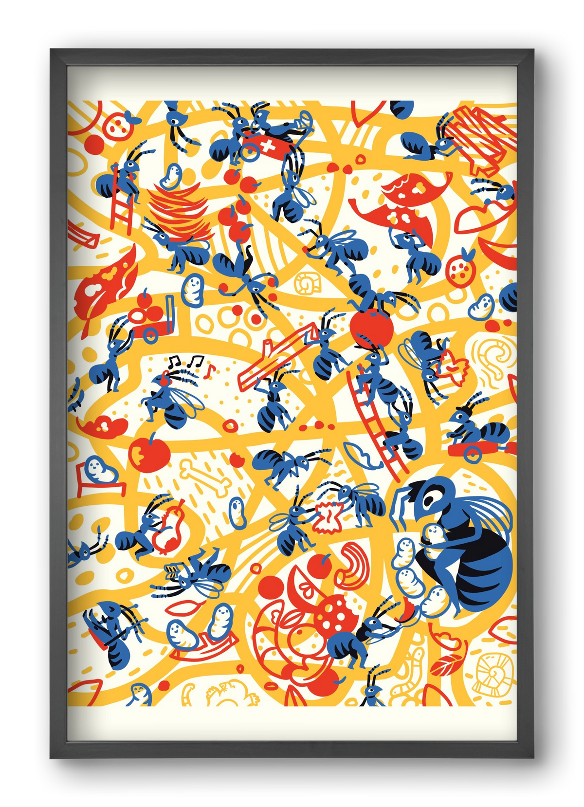 Hangyaboly, 40x60 cm (40x60 cm), Fekete keret