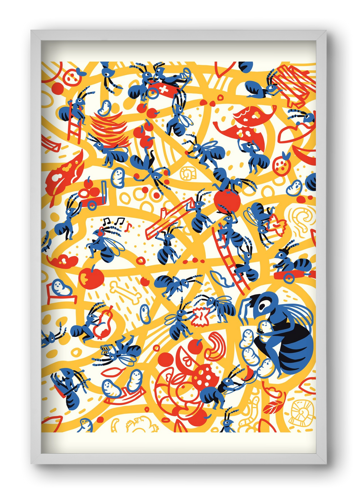 Hangyaboly, 40x60 cm (40x60 cm), Fehér keret