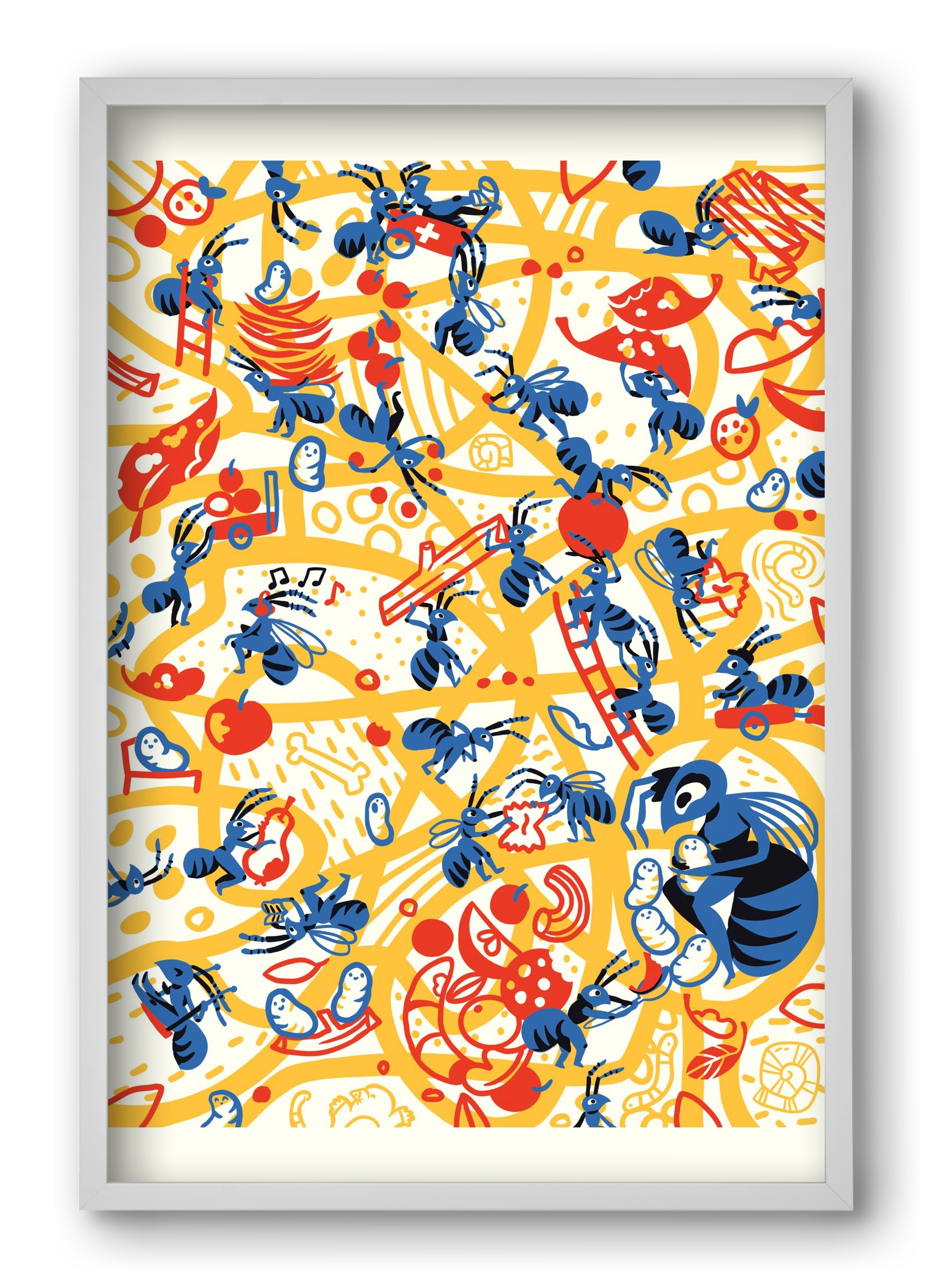 Hangyaboly, 40x60 cm (40x60 cm), Fehér keret