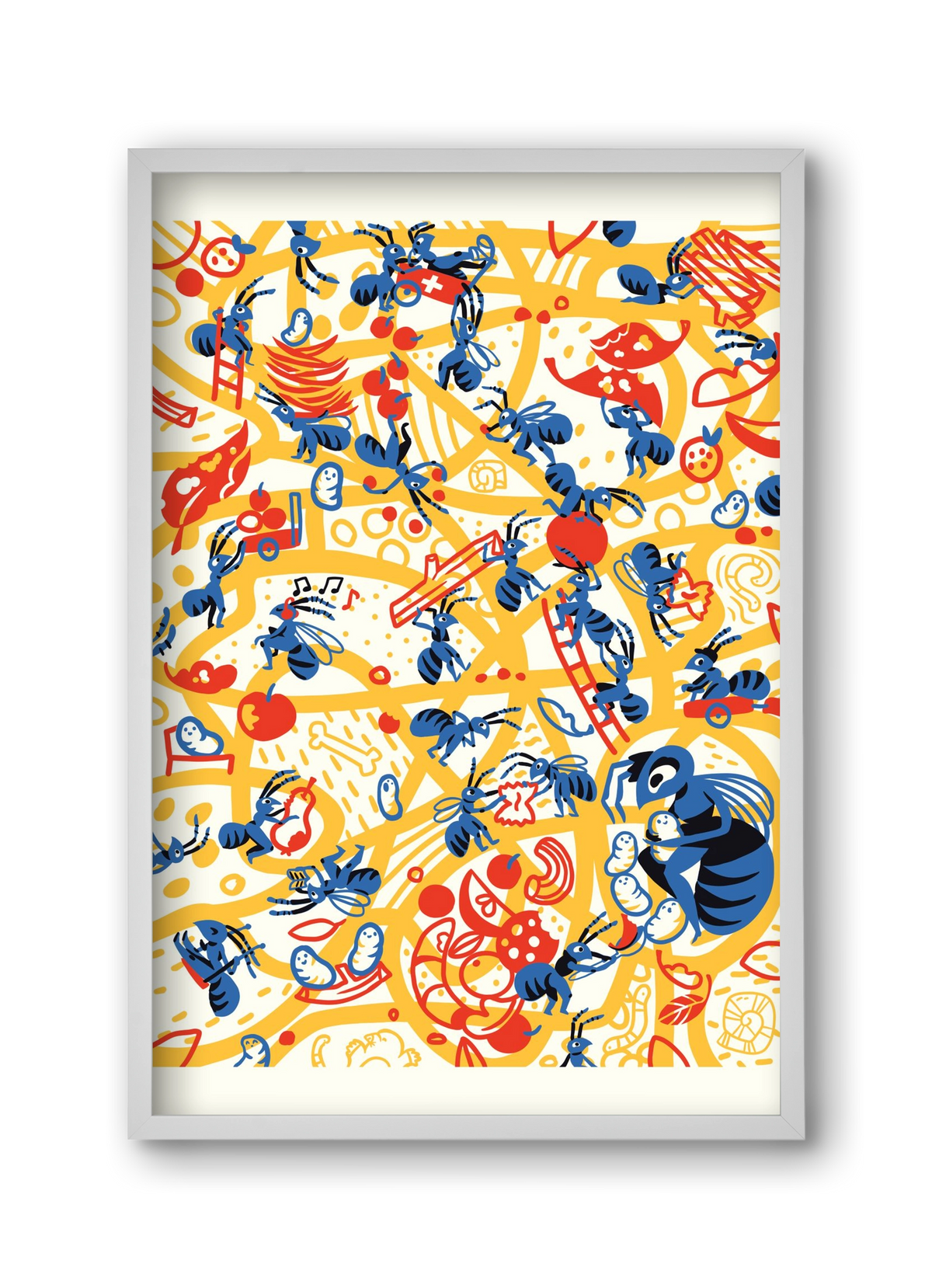 Hangyaboly, 30x45 cm (30x45 cm), Fehér keret