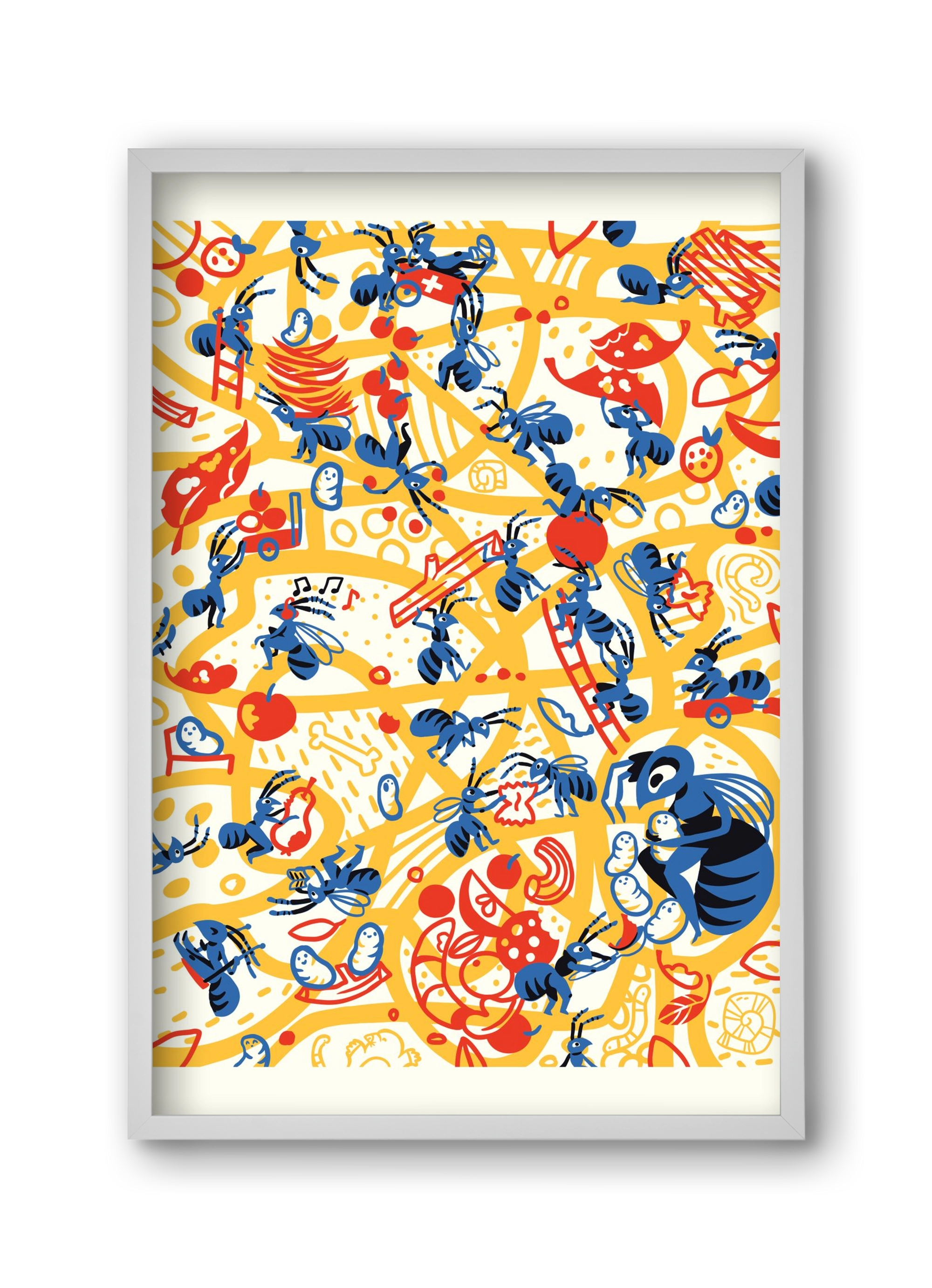 Hangyaboly, 30x45 cm (30x45 cm), Fehér keret