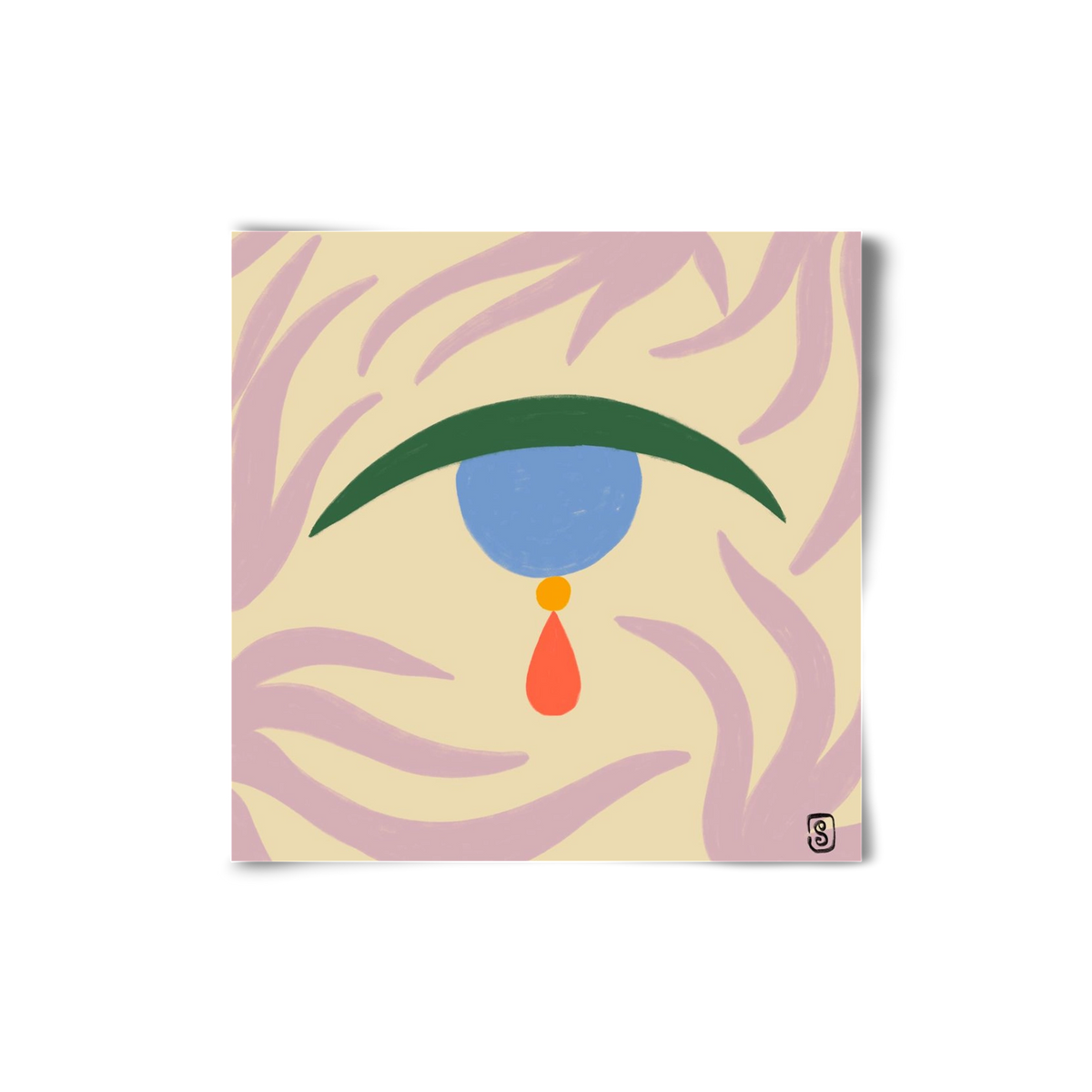 TEARDROP, 20x20 cm, Keret nélkül