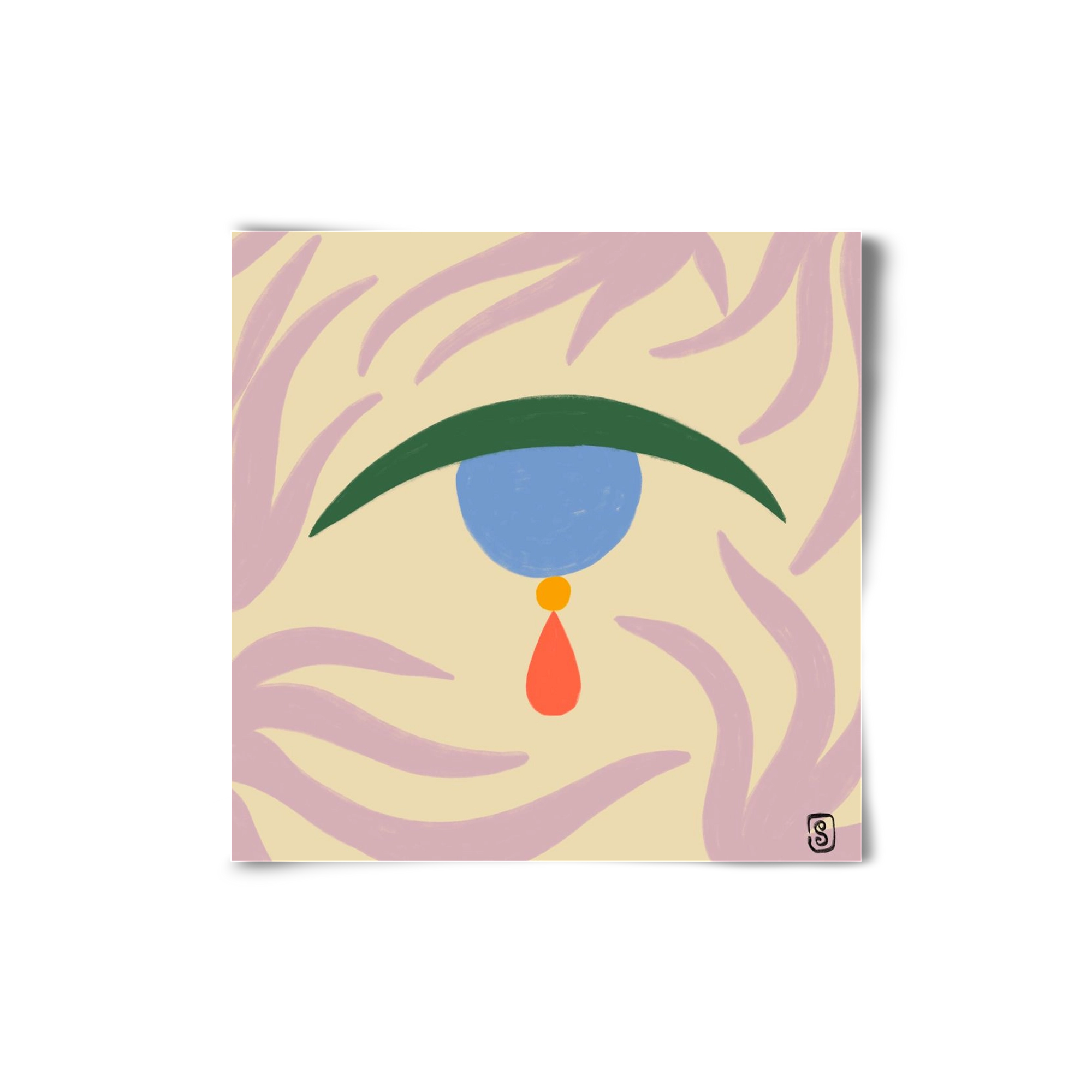 TEARDROP, 20x20 cm, Keret nélkül