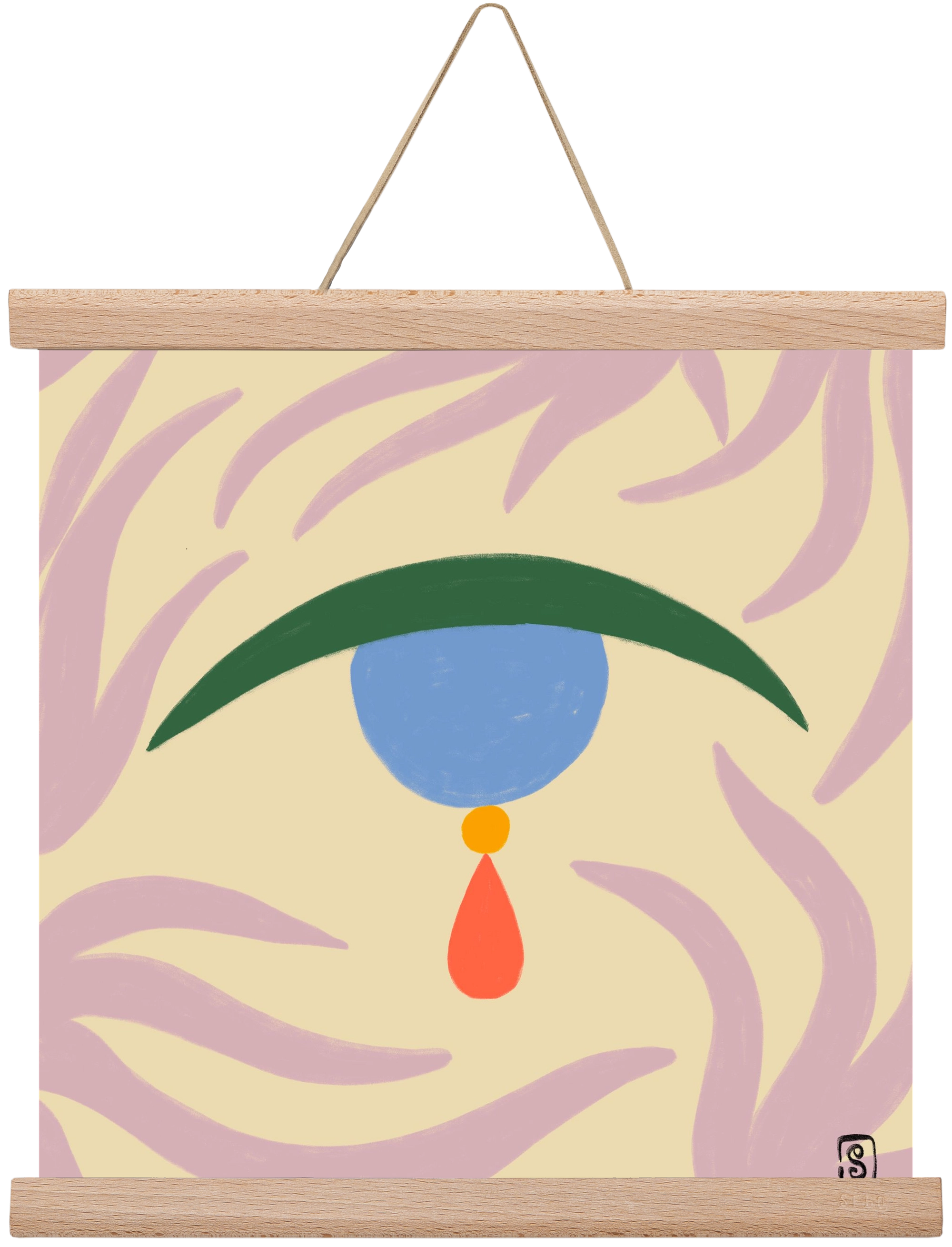 TEARDROP, 30x30 cm (30x30 cm), Tölgy akasztó