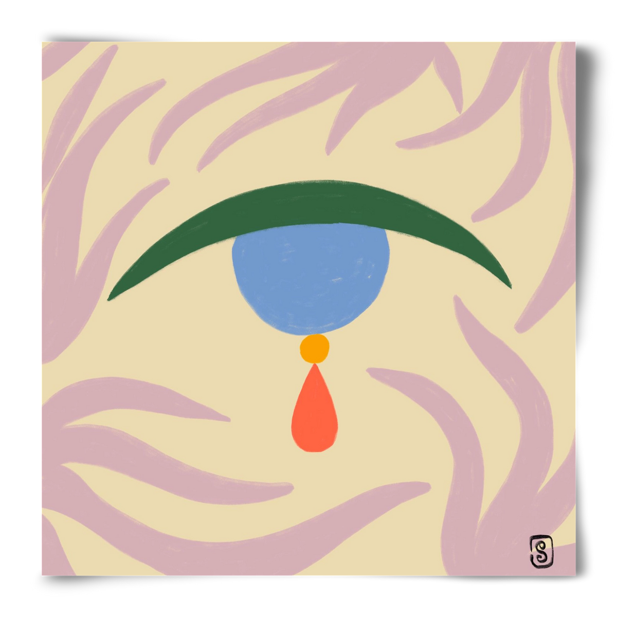 TEARDROP, 50x50 cm, Keret nélkül