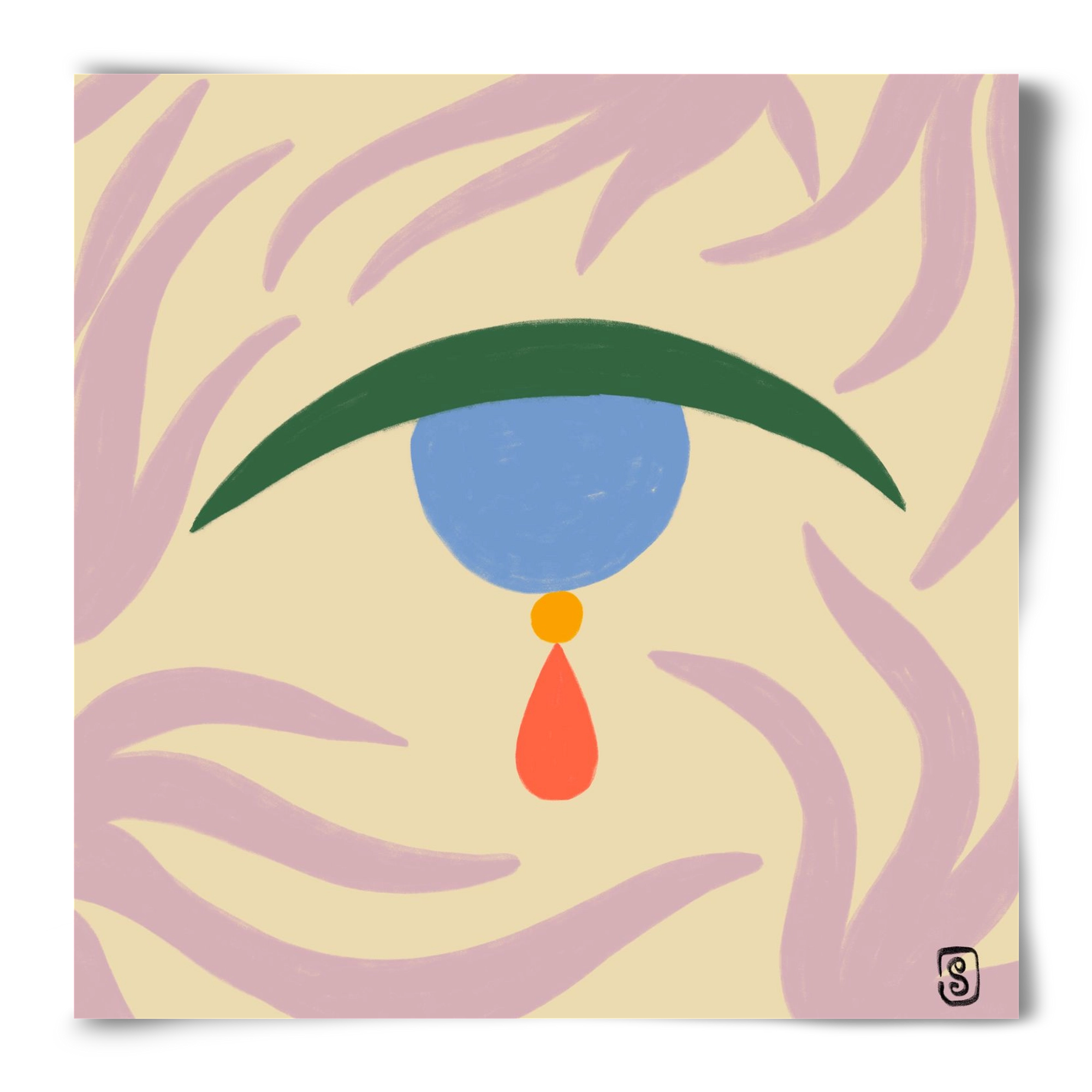 TEARDROP, 50x50 cm, Keret nélkül