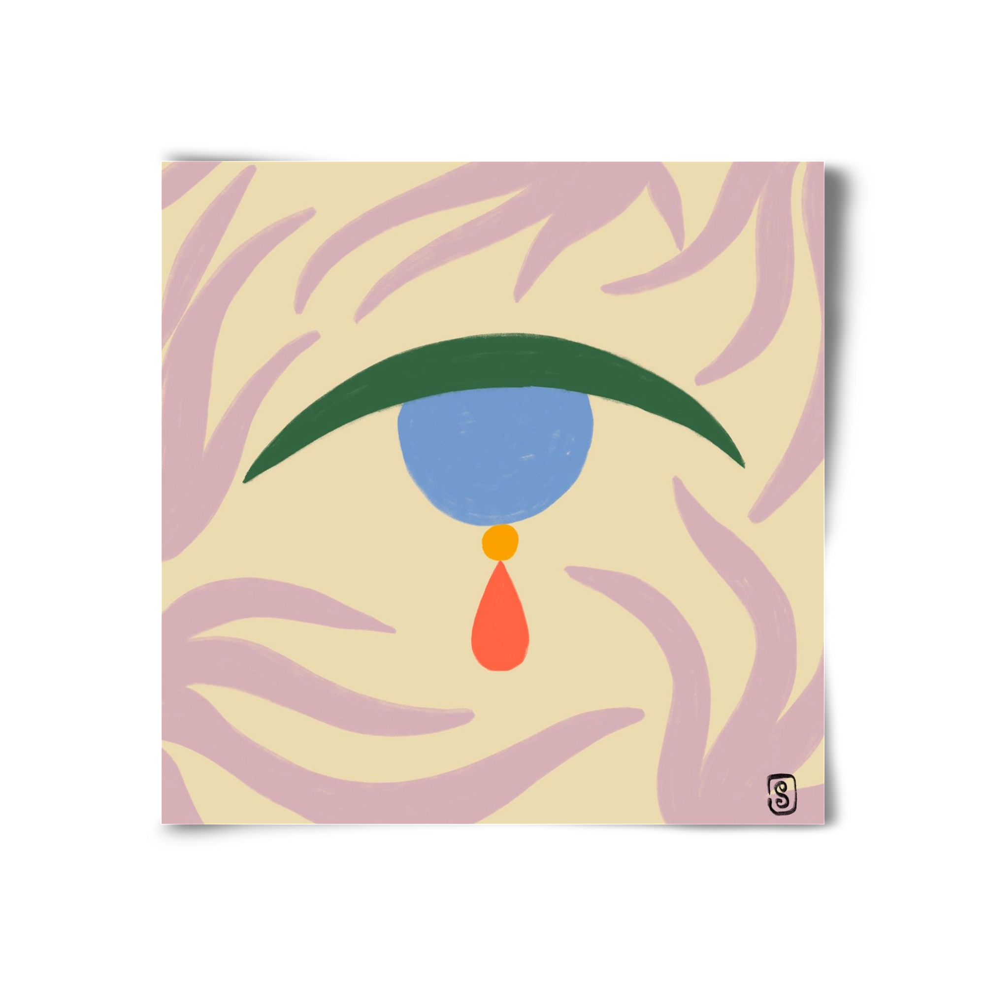 TEARDROP, 30x30 cm, Keret nélkül