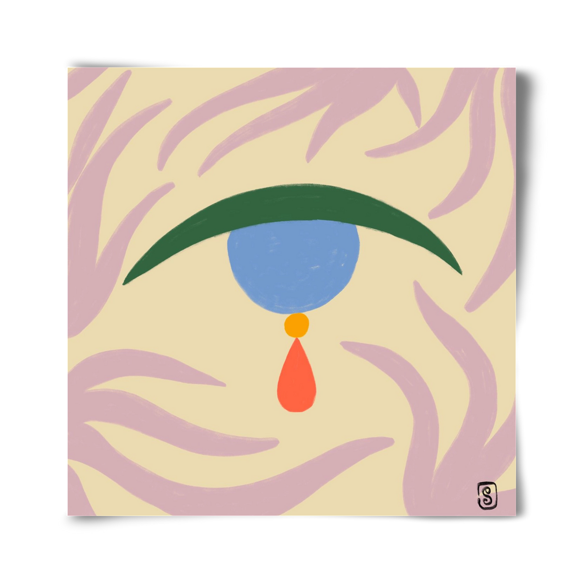 TEARDROP, 40x40 cm, Keret nélkül