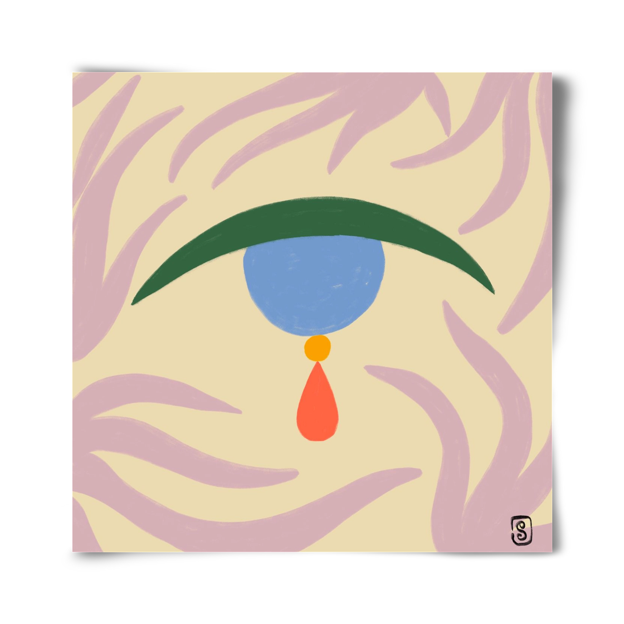 TEARDROP, 40x40 cm, Keret nélkül