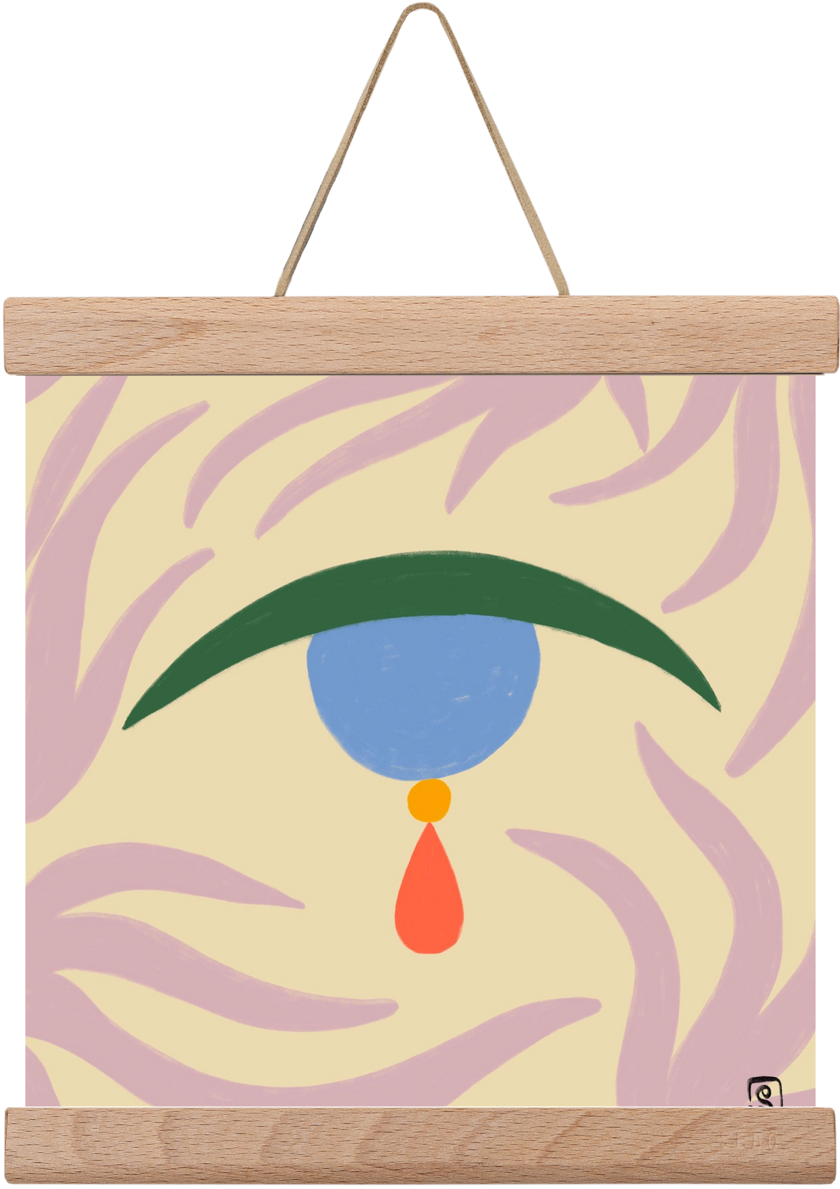 TEARDROP, 20x20 cm (20x20 cm), Tölgy akasztó