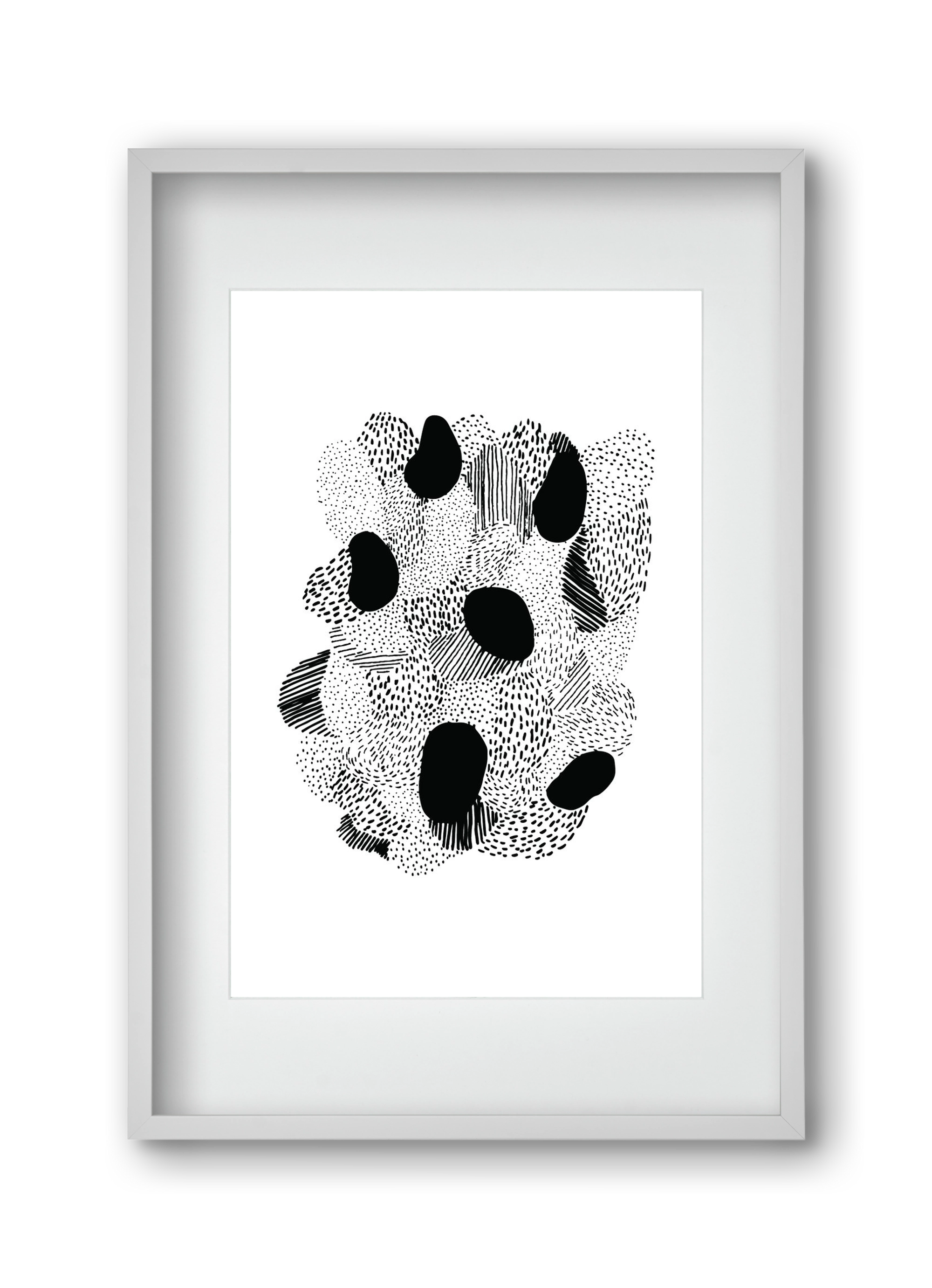 Patterns, 30x45 cm (20x30 cm), Fehér keret, paszpartuval