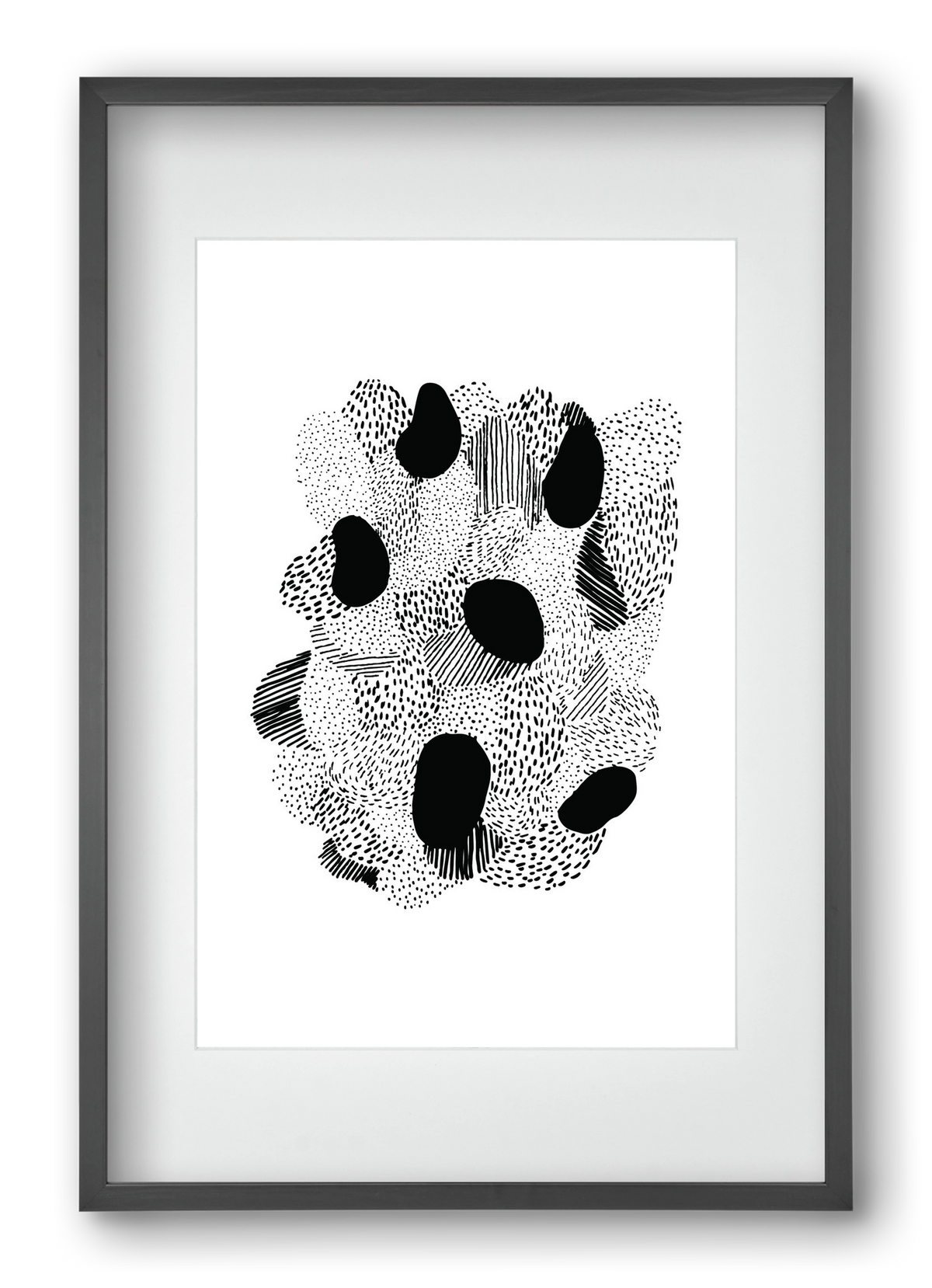 Patterns, 40x60 cm (30x45 cm), Fekete keret, paszpartuval