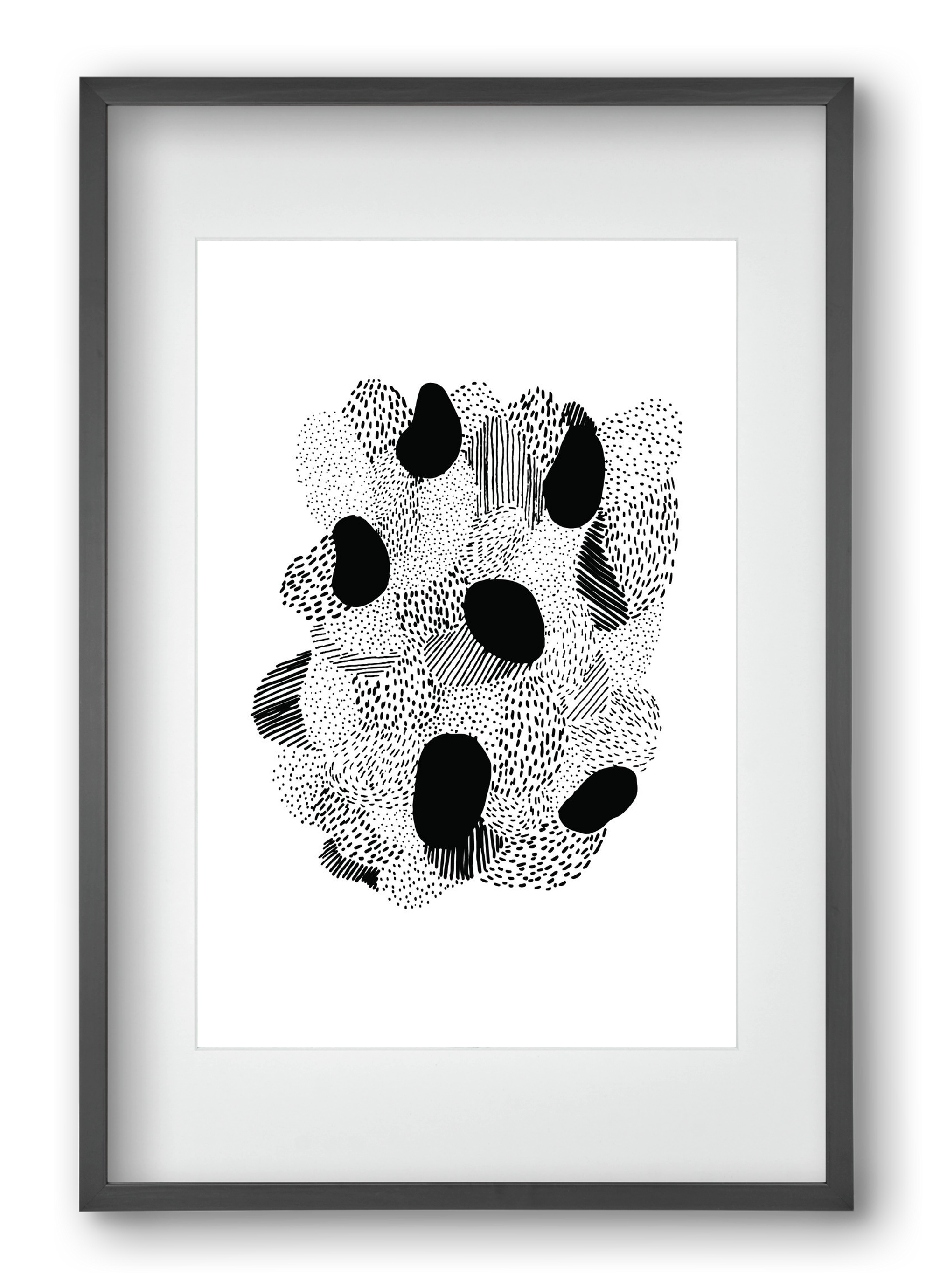 Patterns, 40x60 cm (30x45 cm), Fekete keret, paszpartuval