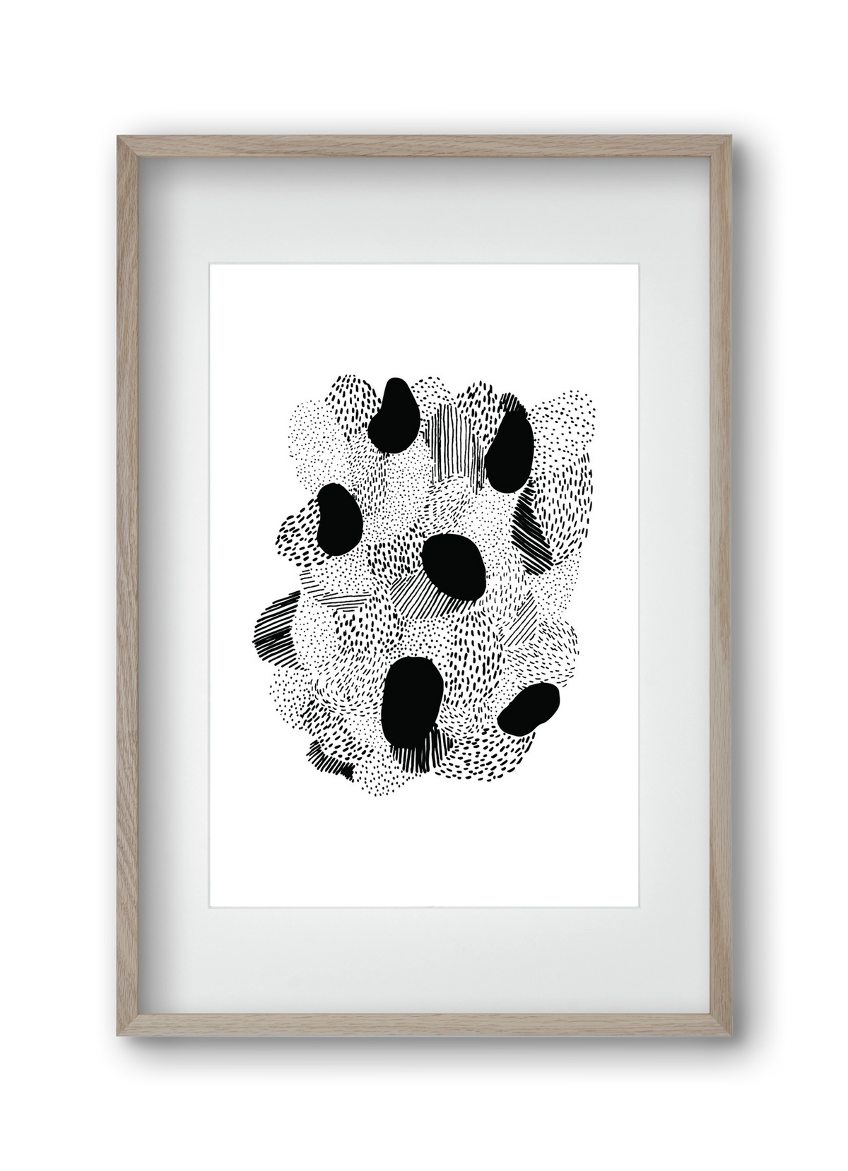 Patterns, 30x45 cm (20x30 cm), Tölgy keret, paszpartuval