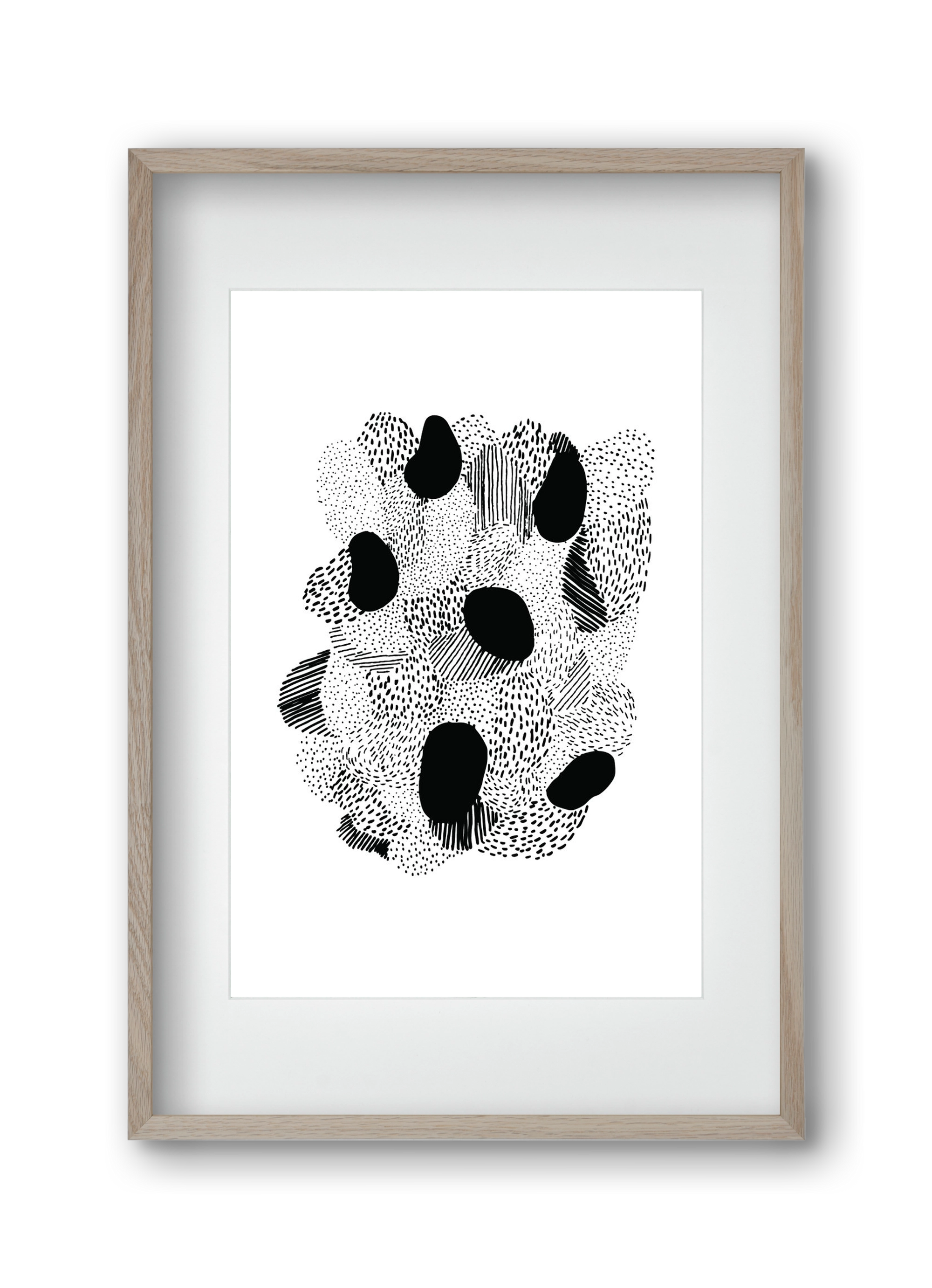 Patterns, 30x45 cm (20x30 cm), Tölgy keret, paszpartuval