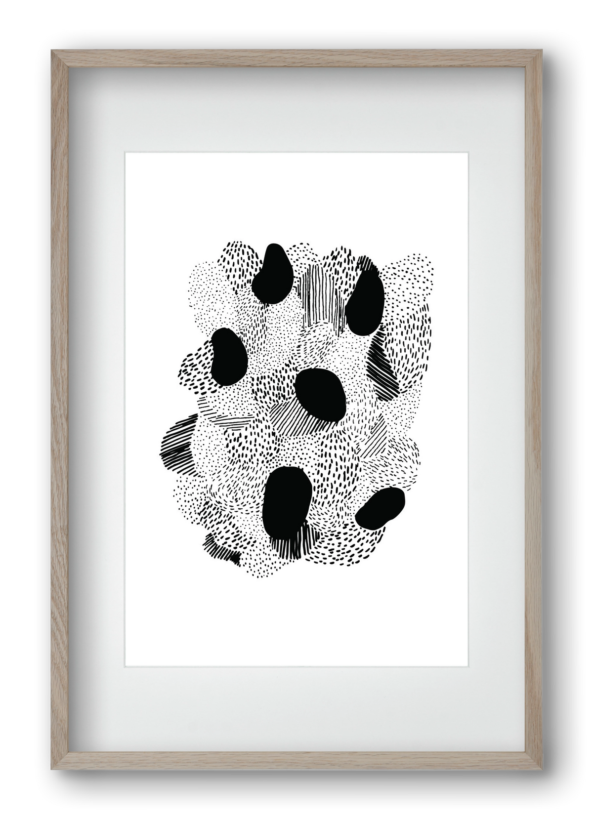 Patterns, 40x60 cm (30x45 cm), Tölgy keret, paszpartuval