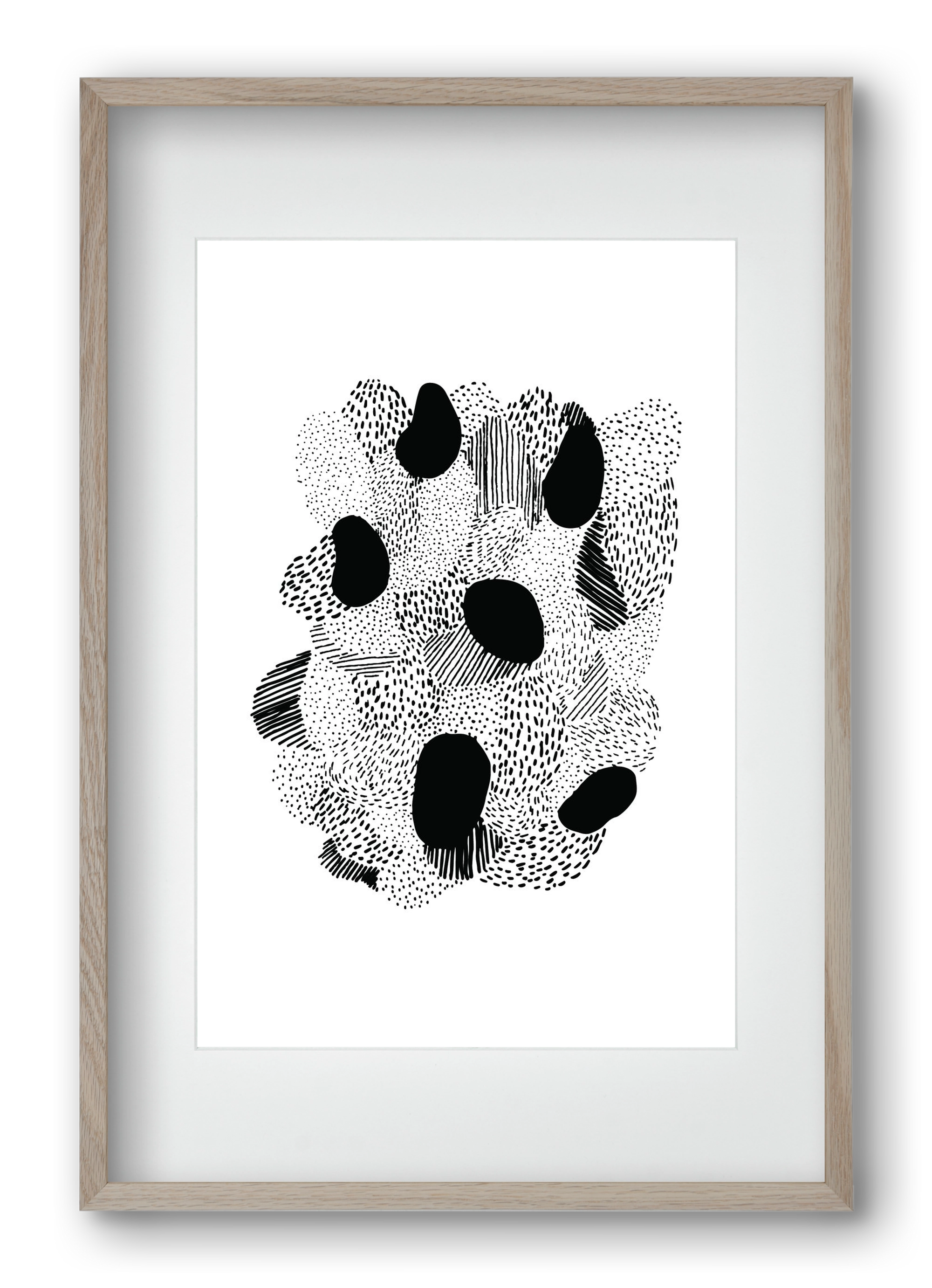 Patterns, 40x60 cm (30x45 cm), Tölgy keret, paszpartuval