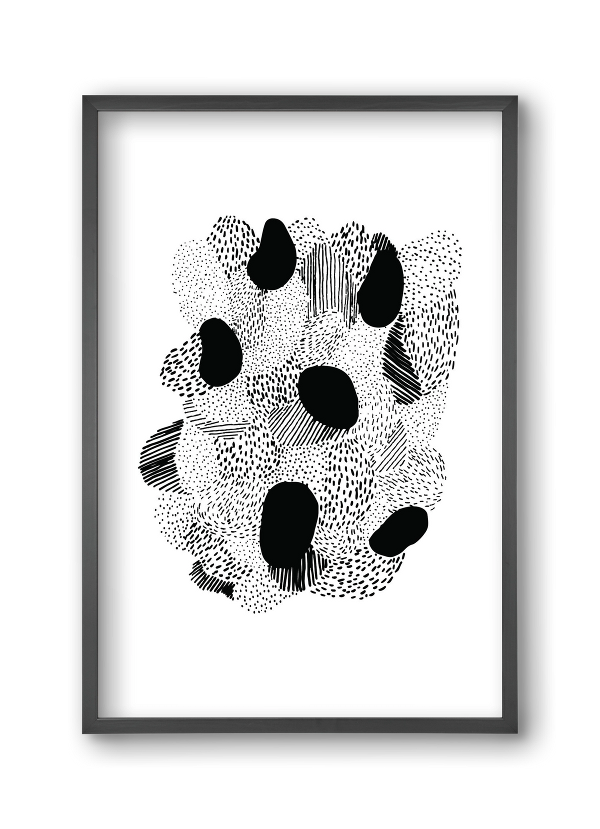 Patterns, 30x45 cm (30x45 cm), Fekete keret