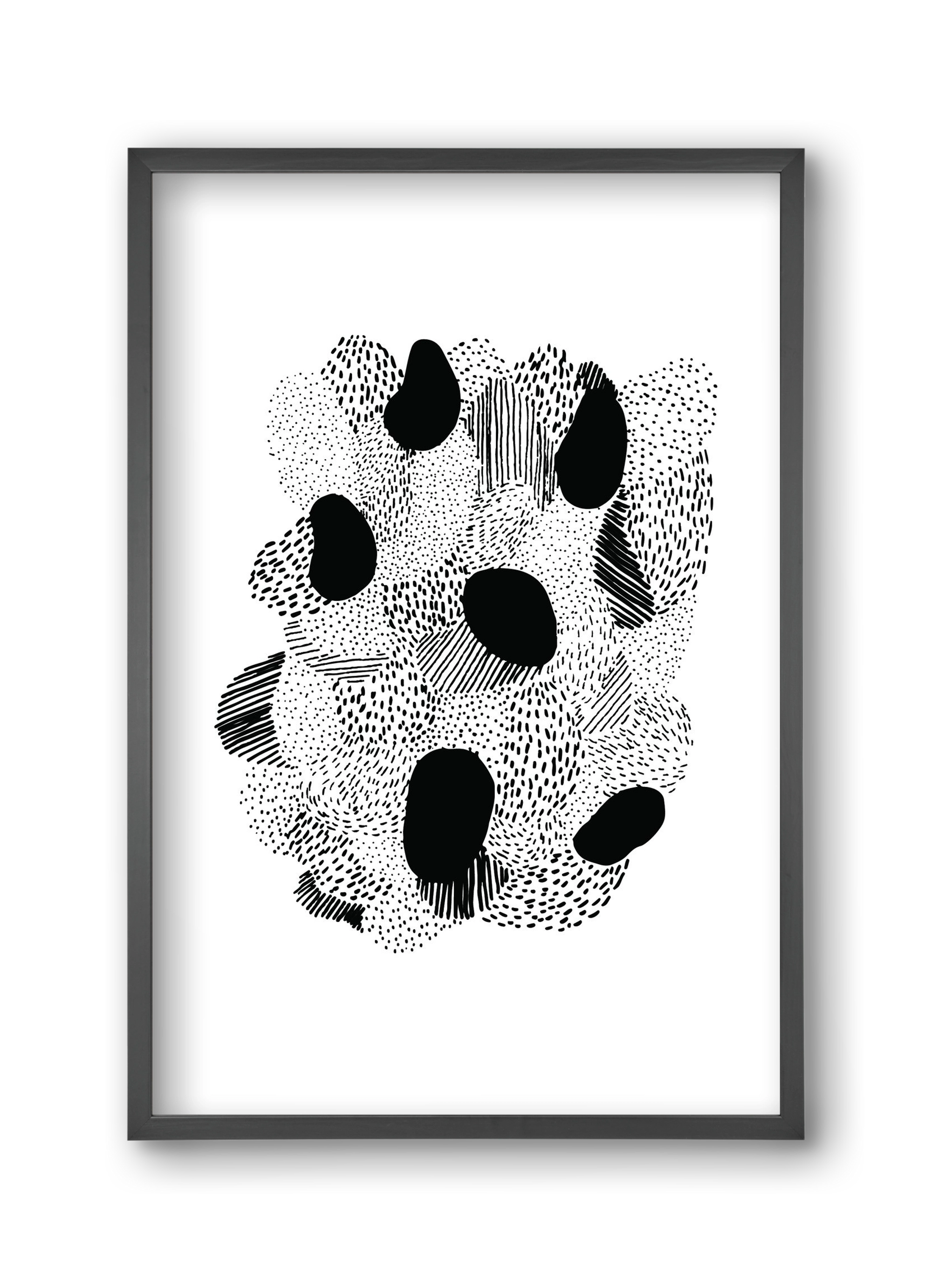 Patterns, 30x45 cm (30x45 cm), Fekete keret