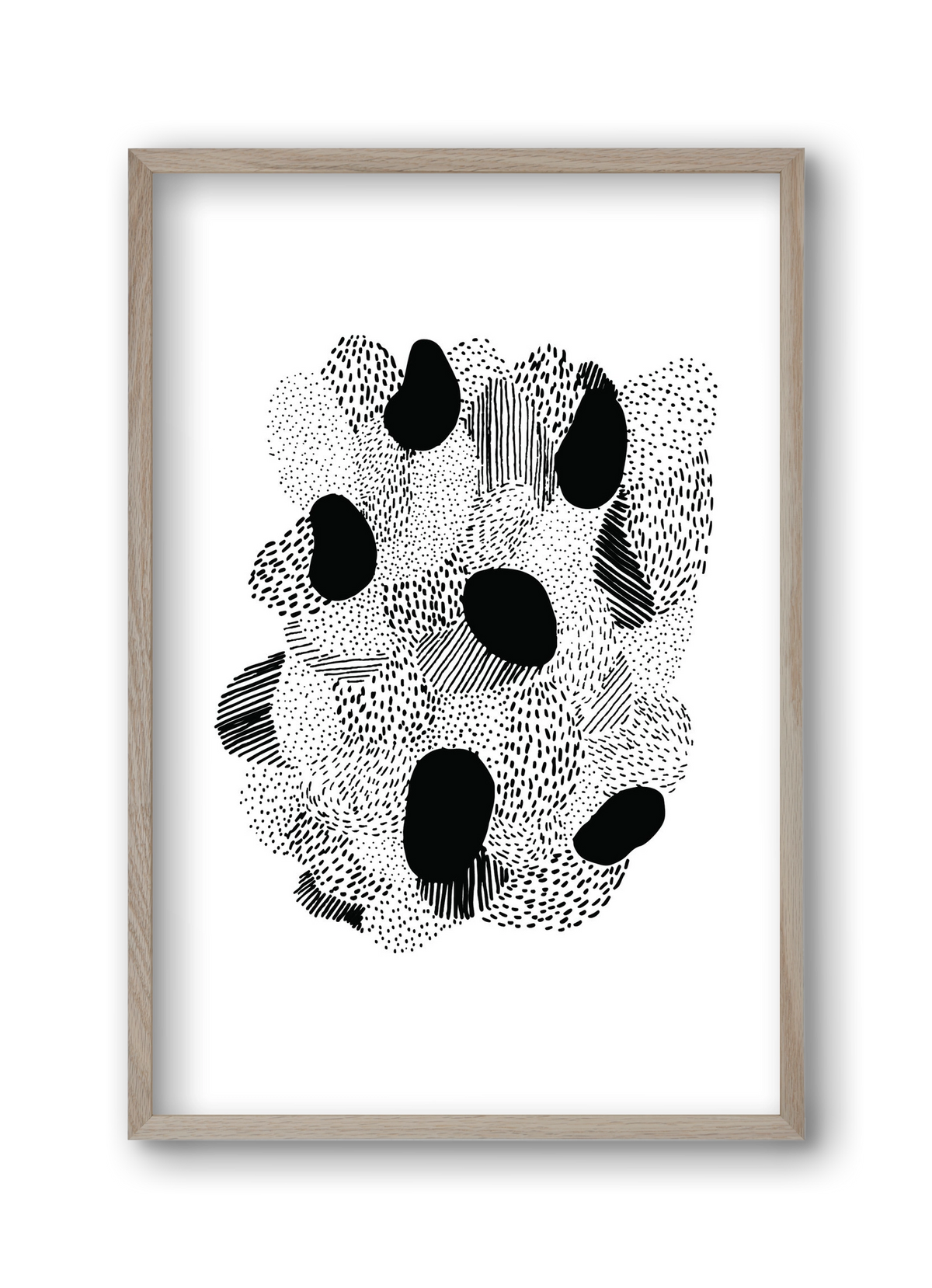 Patterns, 30x45 cm (30x45 cm), Tölgy keret